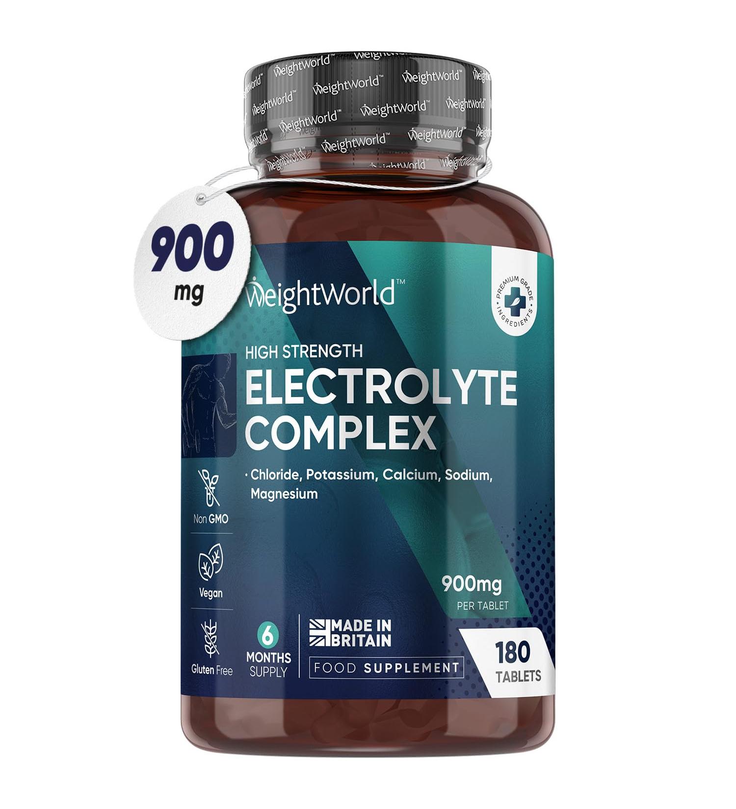 Vegan Electrolyte Tablets - 6 Months Supply | Sodium, Magnesium, Chloride, Calcium & Potassium | Energy & Electrolyte Balance | Keto-Friendly - Buy Online on GoSupps.com