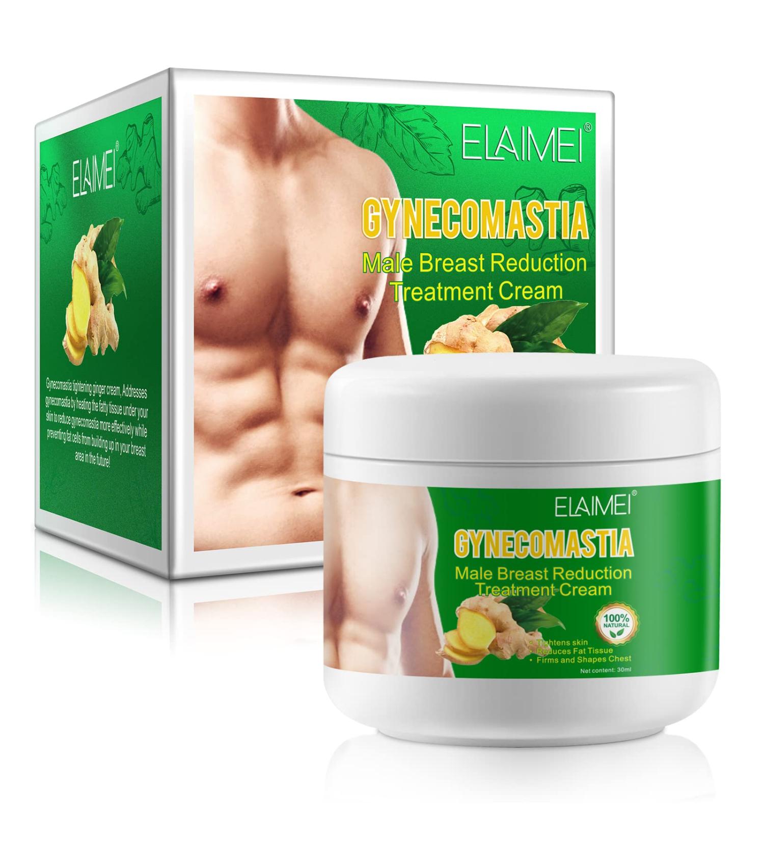 Men's Breast Firming Ginger Cream for Gynecomastia Tightening - 30ml - Buy Online on GoSupps.com