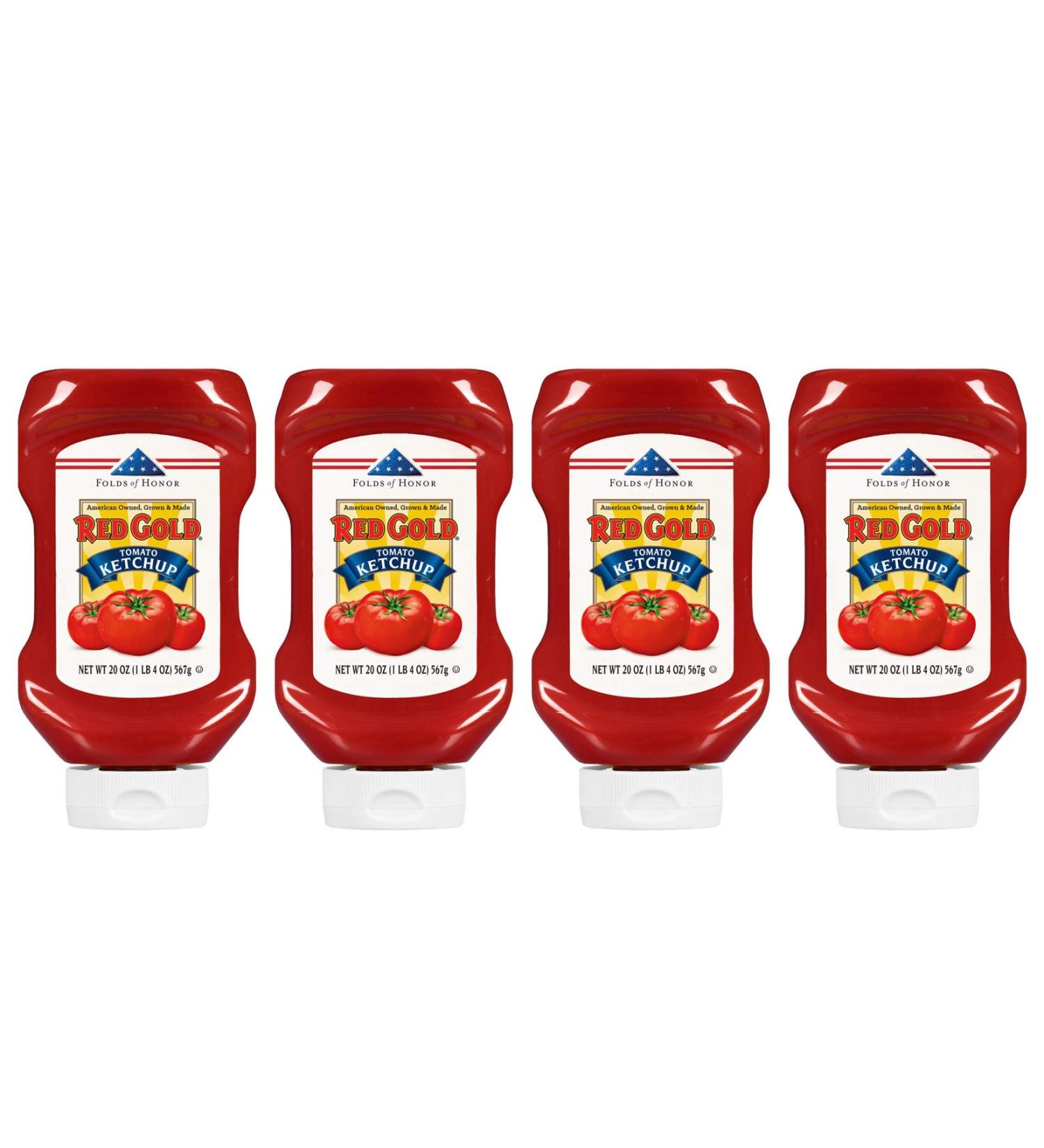 Red Gold Ketchup 20oz Squeeze Bottle - Regular Flavor (Pack of 4) - Buy Online on GoSupps.com