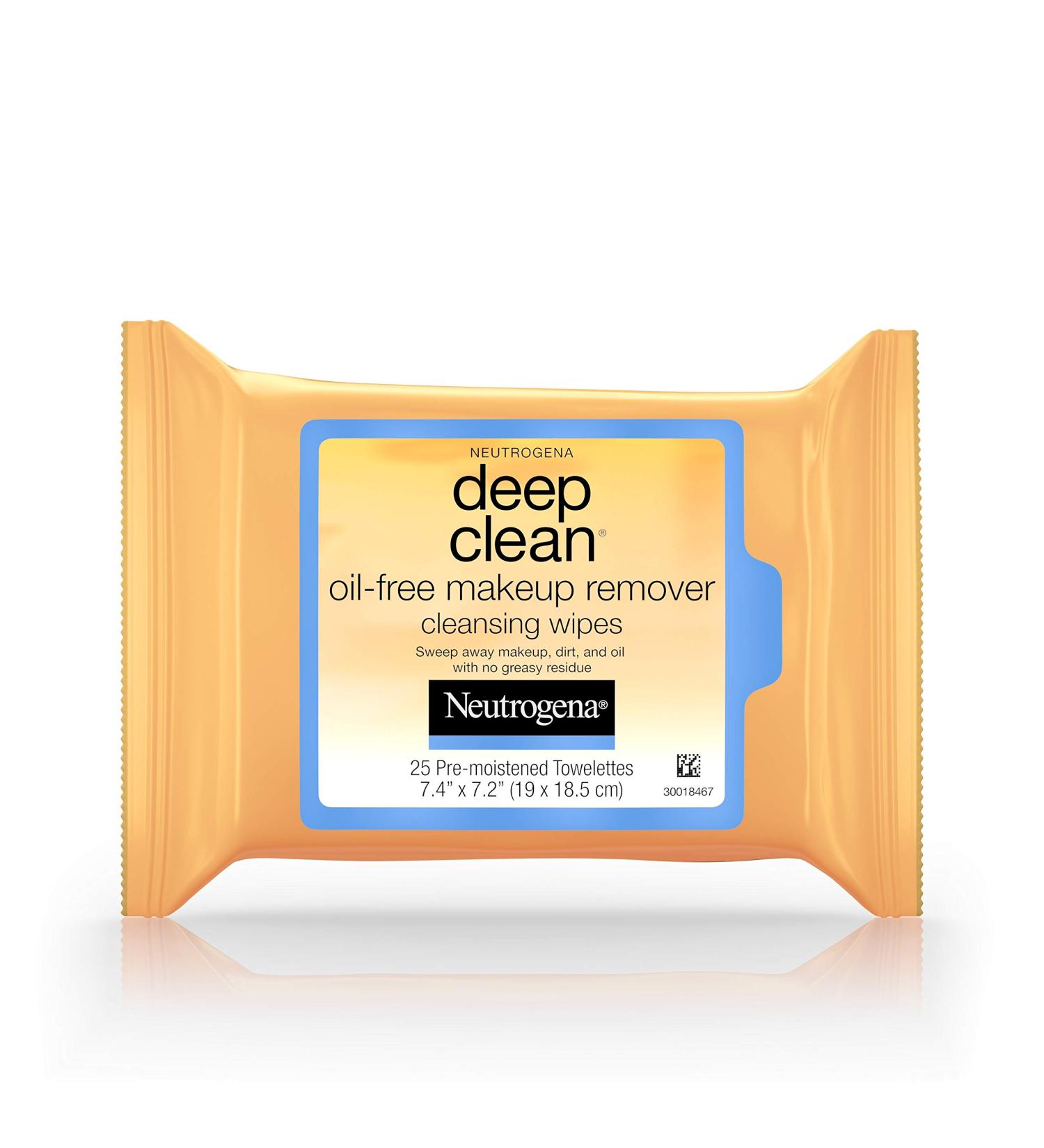 Neutrogena Deep Clean Oil-Free Makeup Remover Cleansing Wipes - Gentle Cleansing for Clear Skin - Buy Online on GoSupps.com