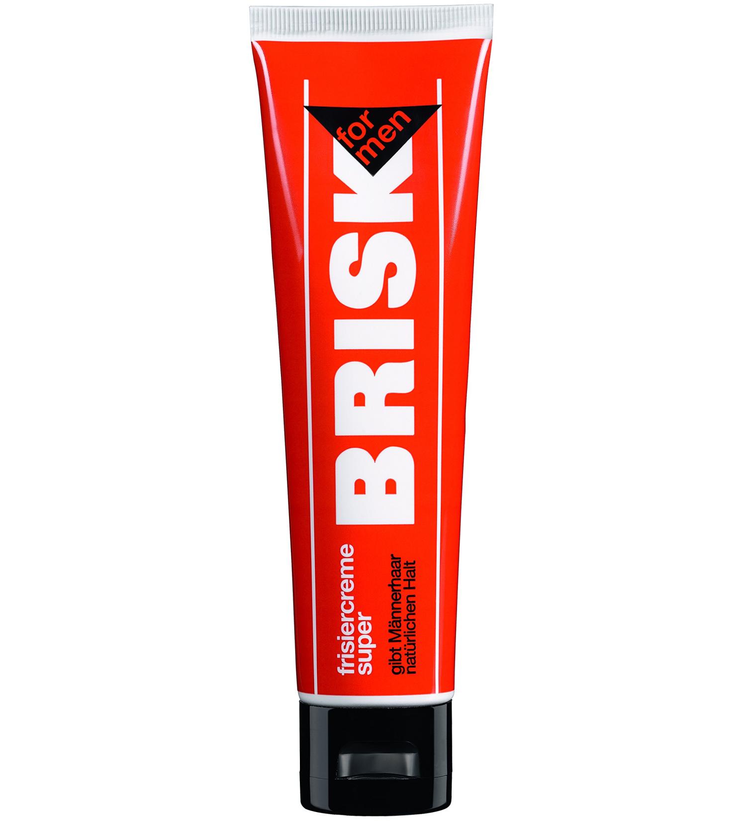 BRISK Hairdressing Cream Super - Nourishing Hair Styling Cream for Men & Women | Male and Herbal Scent | 100ml Tube - Flexible Hold Without Gluing - Buy Online on GoSupps.com