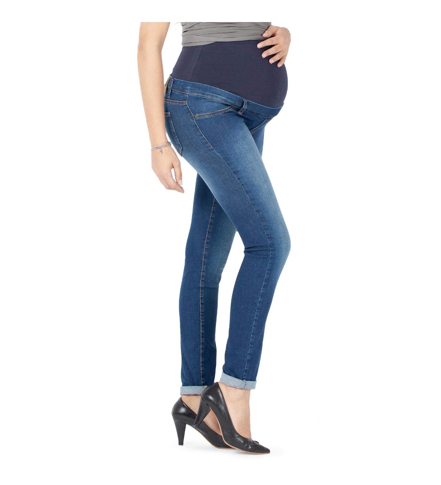 Milano Maternity Jeans - Ultra Stretch Buttery Soft Denim for Pregnant Women | High Waisted Over The Bump Band | Comfortable Slim Fit Clothing - Buy Online on GoSupps.com