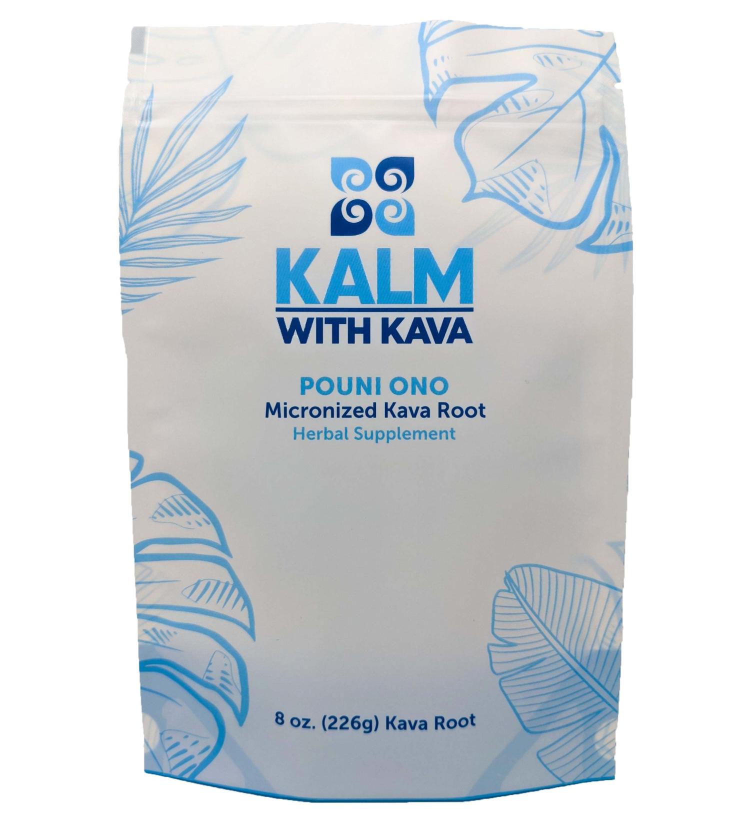 Kalm with Kava Pouni Ono Micronized Kava (8 oz.)