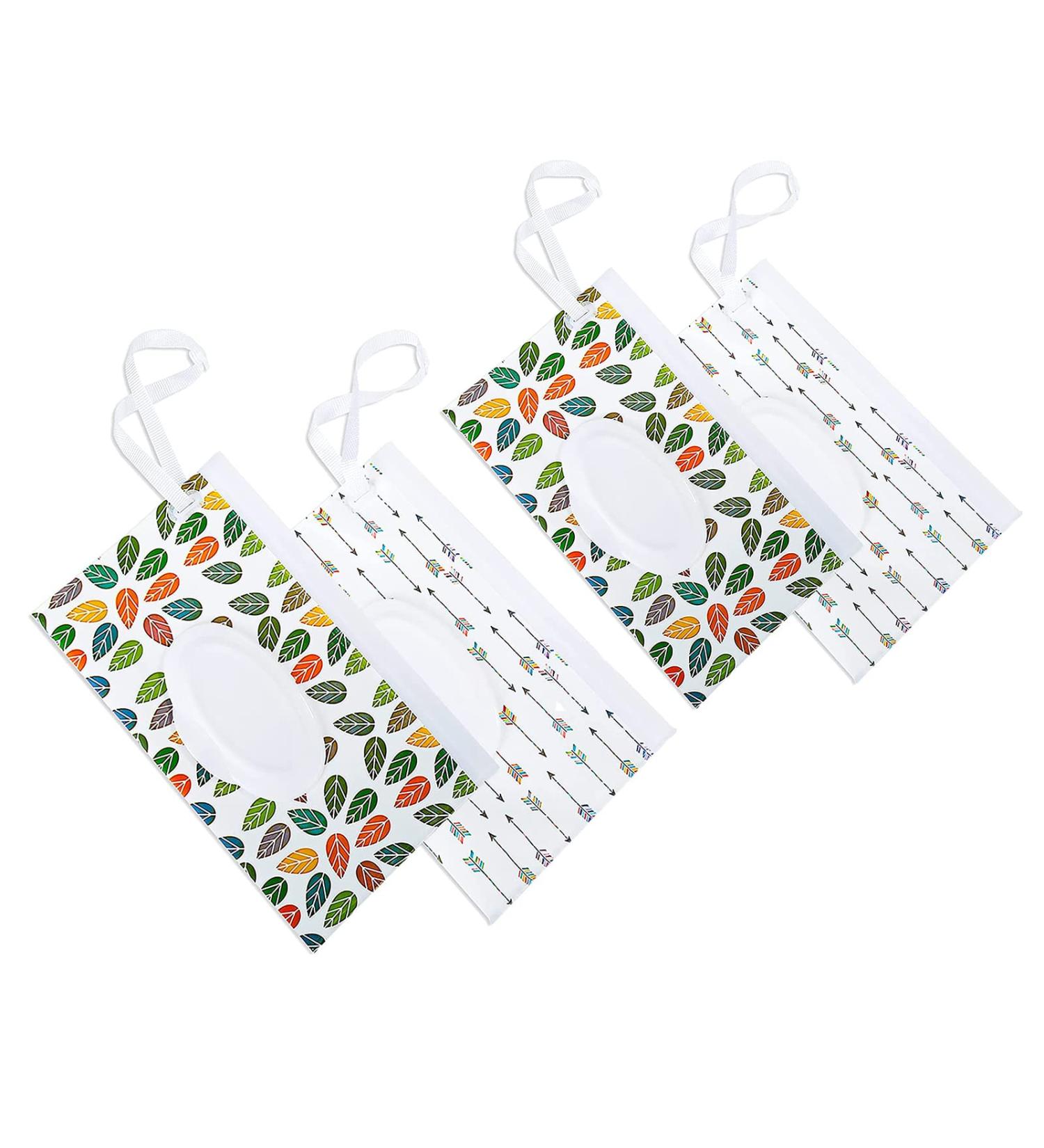 4 Pack Wipes Dispenser Travel Wipes Case Reusable Refillable Wet Wipe Bag Travel Wipes Dispenser Wipe Pouches for Baby or Personal - Buy Online on GoSupps.com