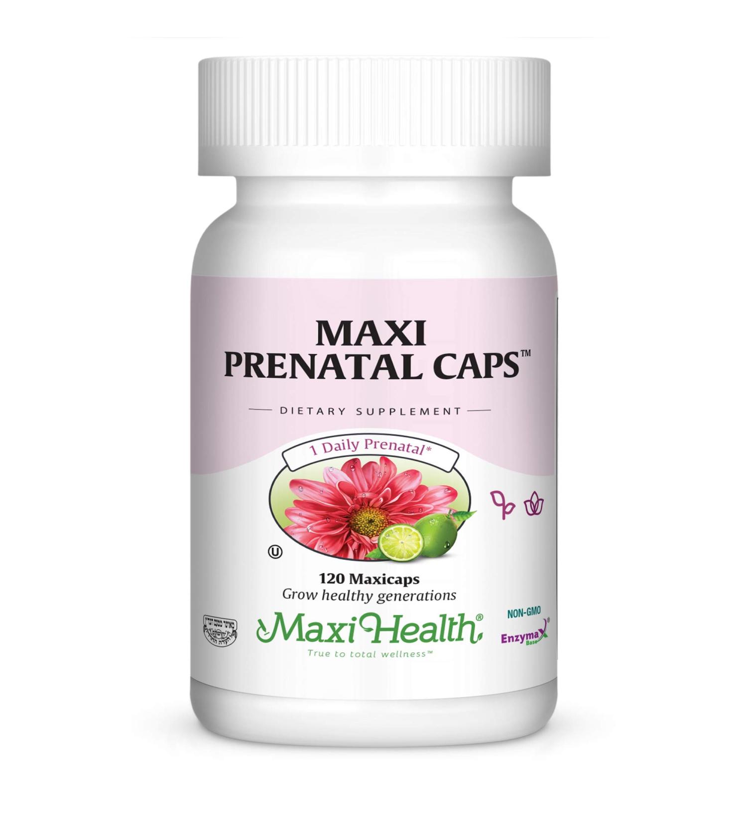 Maxi Health Prenatal Caps 120 Count - Essential Prenatal Support - Pack of 1 - Buy Online on GoSupps.com