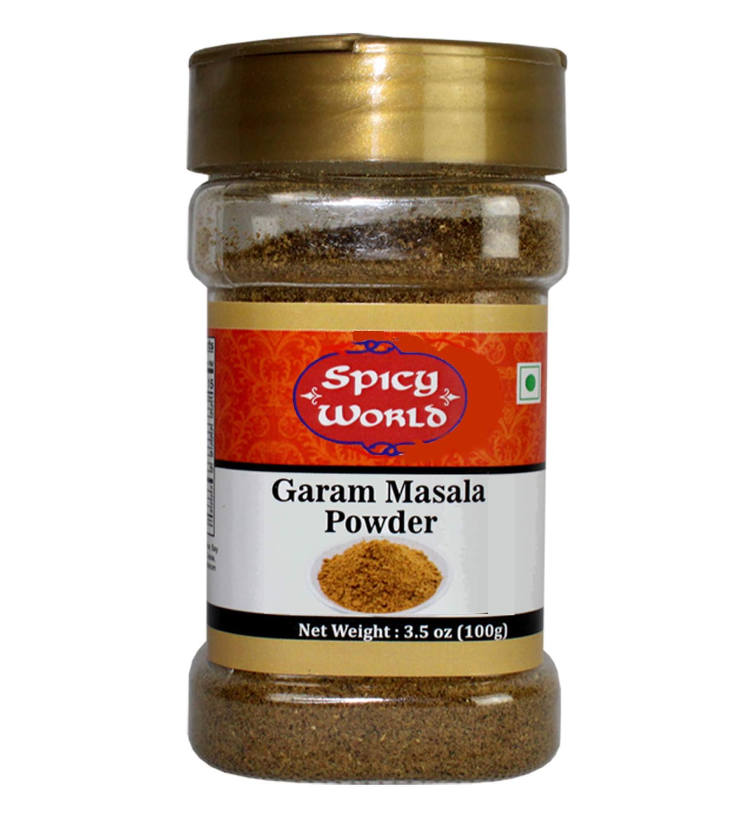Spicy World Garam Masala 3.5 oz Jar - Authentic Indian Blend with 15+ Premium Ingredients - Buy Online on GoSupps.com