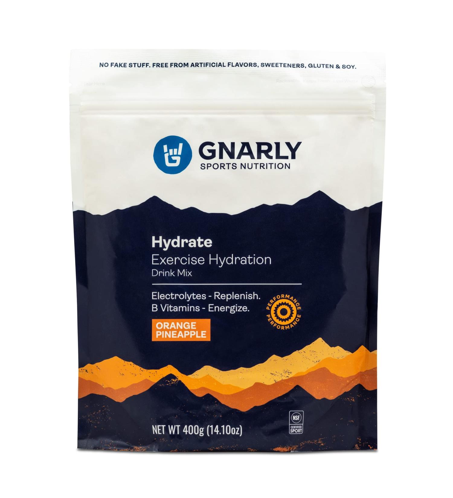 Gnarly Nutrition Hydrate Electrolyte Powder - Orange Pineapple Flavor | 40 Servings - Buy Online on GoSupps.com