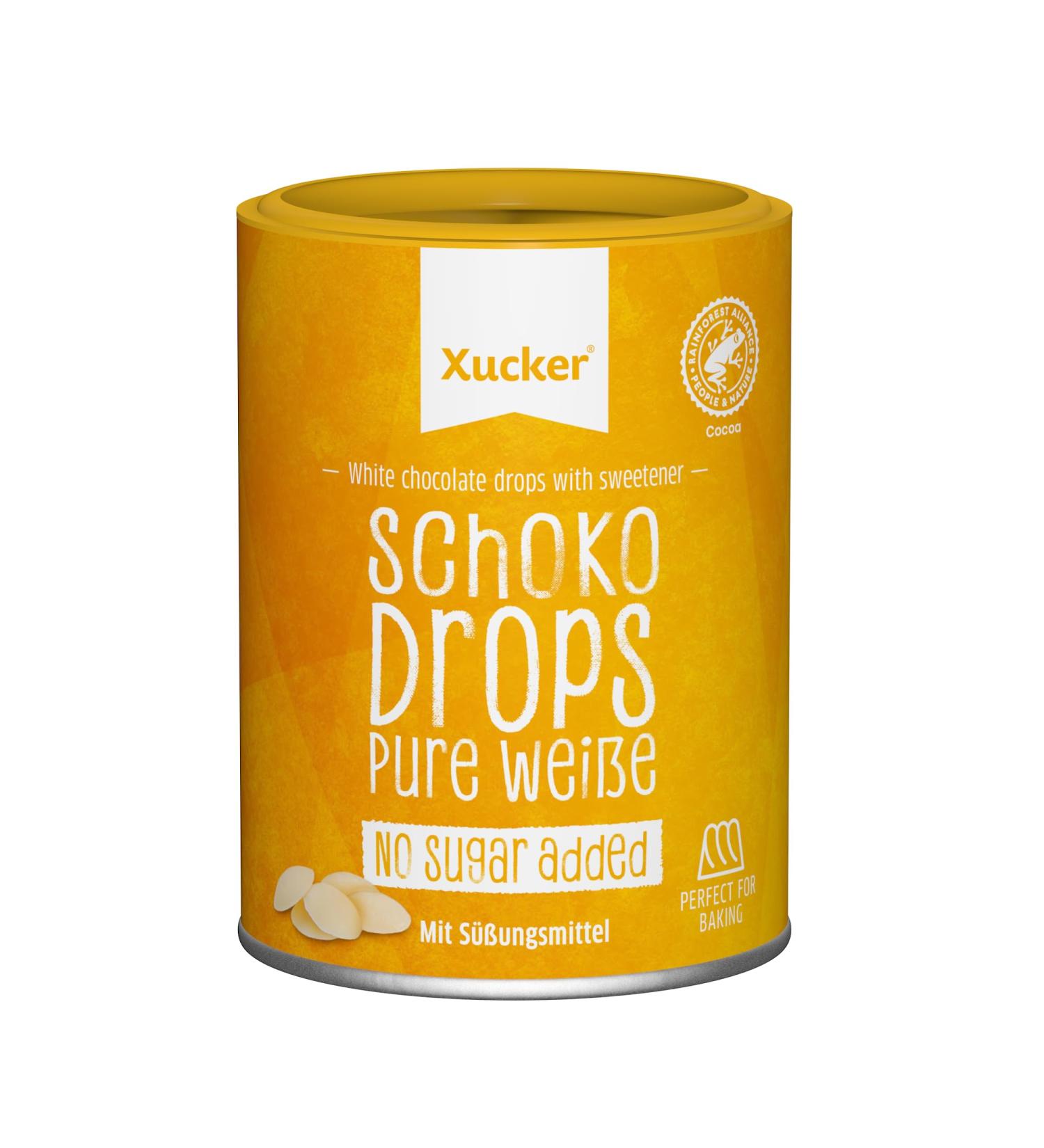 Buy Xucker White Chocolate Drops - Sugar-Free with Xylitol 35% Cocoa 200g - International Shipping Available - Buy Online on GoSupps.com