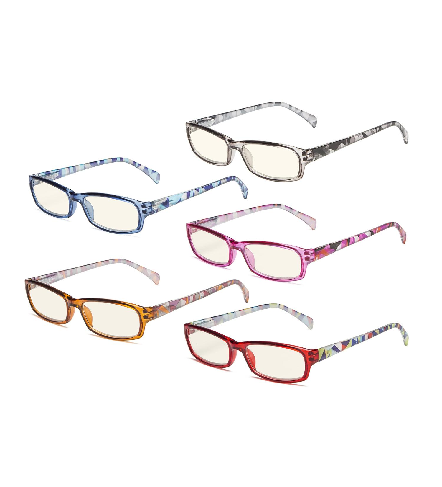Eyekepper 5 Pack Computer Glasses - Blue Light Filter +0.50 - Prevent Digital Eye Strain - International Shipping - Buy Online on GoSupps.com