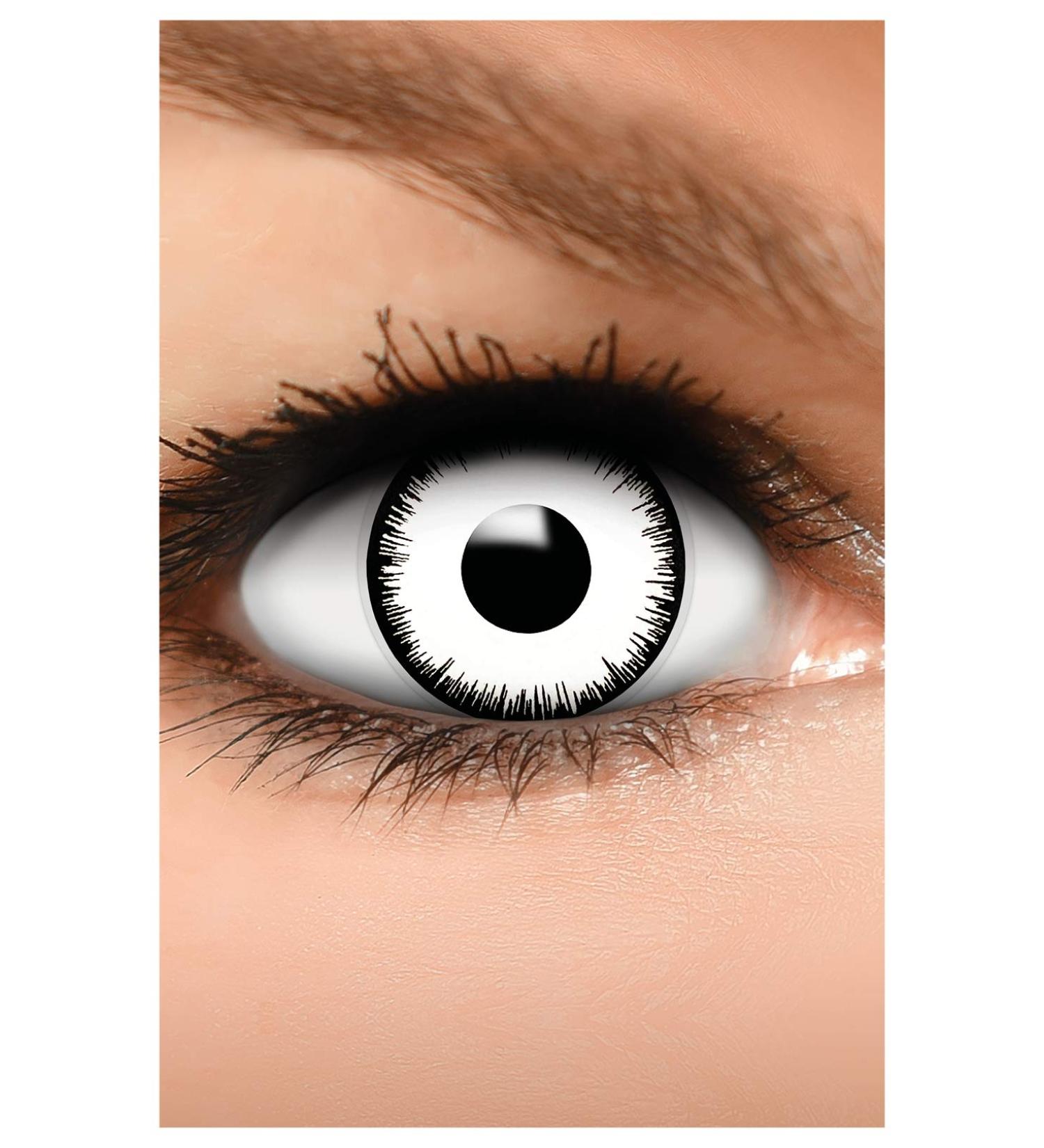 Buy FUNZERA White Vampire Halloween Contact Lenses - 2 Pack - No Prescription - Perfect for Cosplay Carnival & Mardi Gras - Buy Online on GoSupps.com