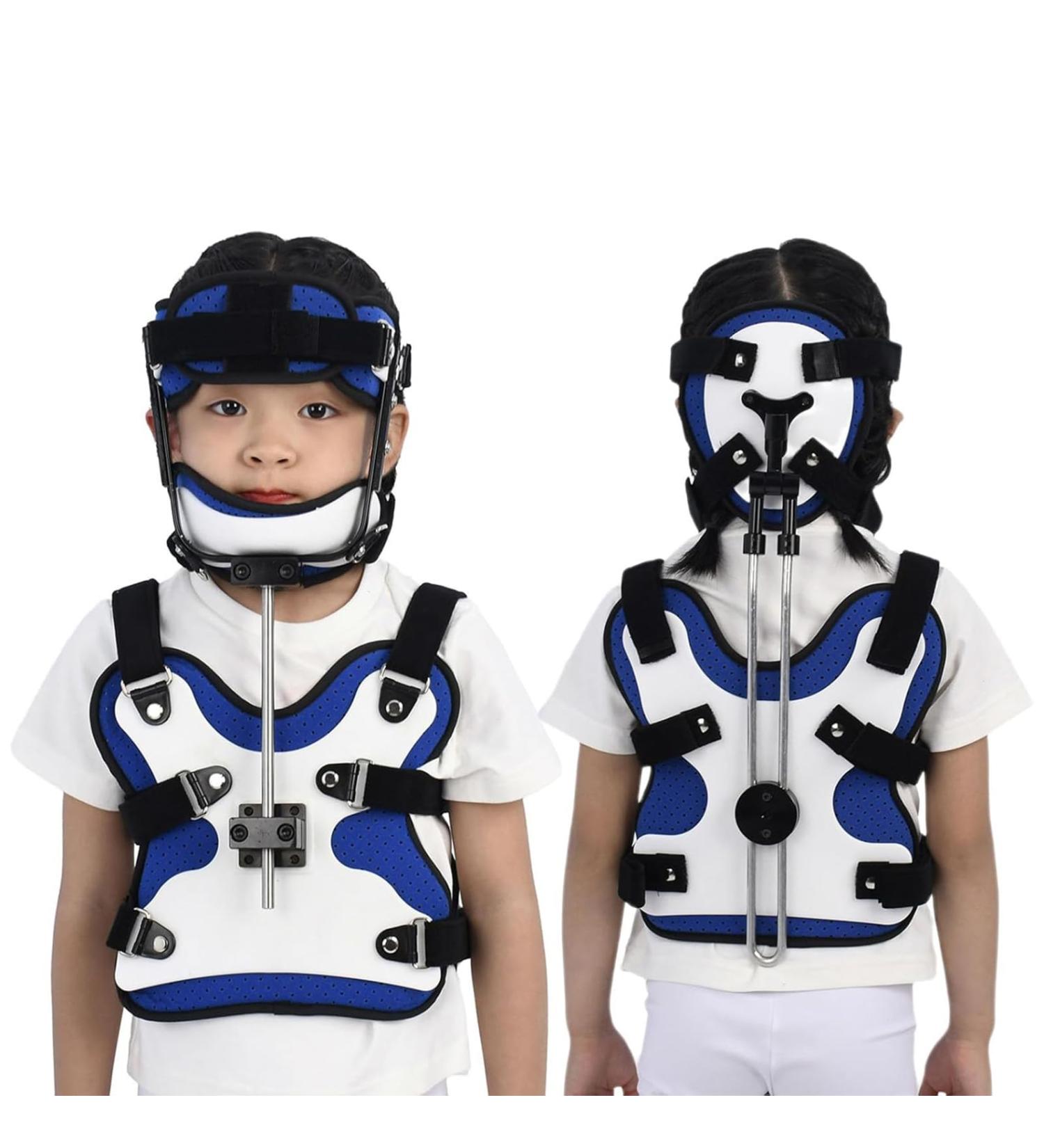 Children Adjustable Head Neck and Chest Fixed Brace Cervical Thoracic Lumbar Spine Orthosis Used for Fracture and Postoperative Recovery L Large - Buy Online on GoSupps.com