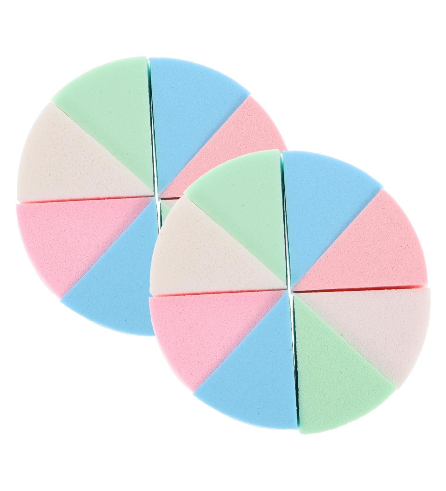 DOITOOL 2 Sets Triangular Sponge Puff Mixture Face Makeup Foundation Esponjas Para Maquillaje Makeup Tool Body Puff Fluffy Washable Puff Foundation Puff Emulsion Flutter Triangle 8.00X8.00X2.00CM Assorted Color - Buy Online on GoSupps.com