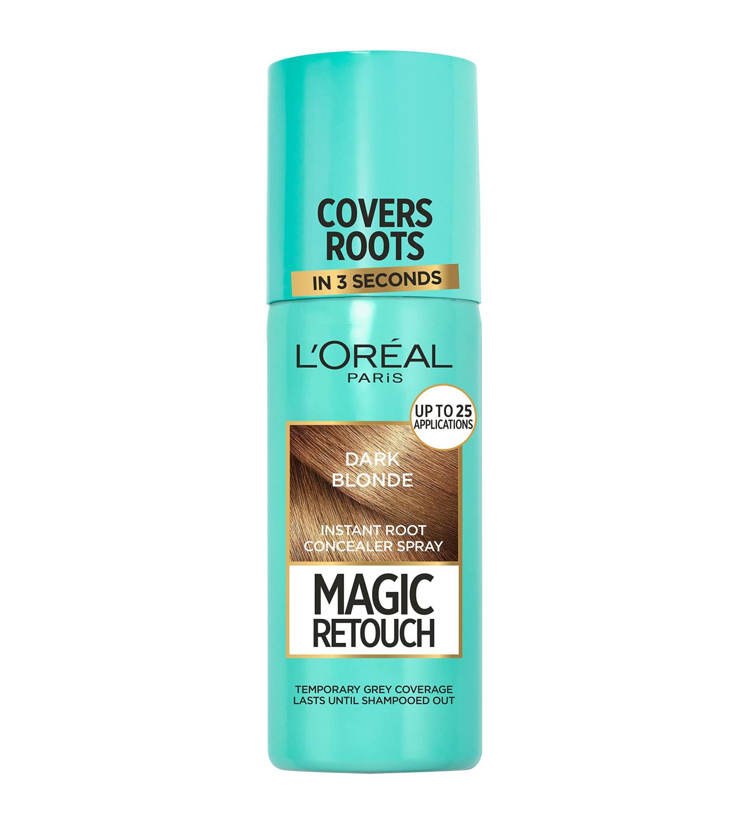 L’Oréal Paris Magic Retouch Instant Root Concealer Spray Quick Grey Coverage - Shade: Dark Blonde, 75ml - Buy Online on GoSupps.com