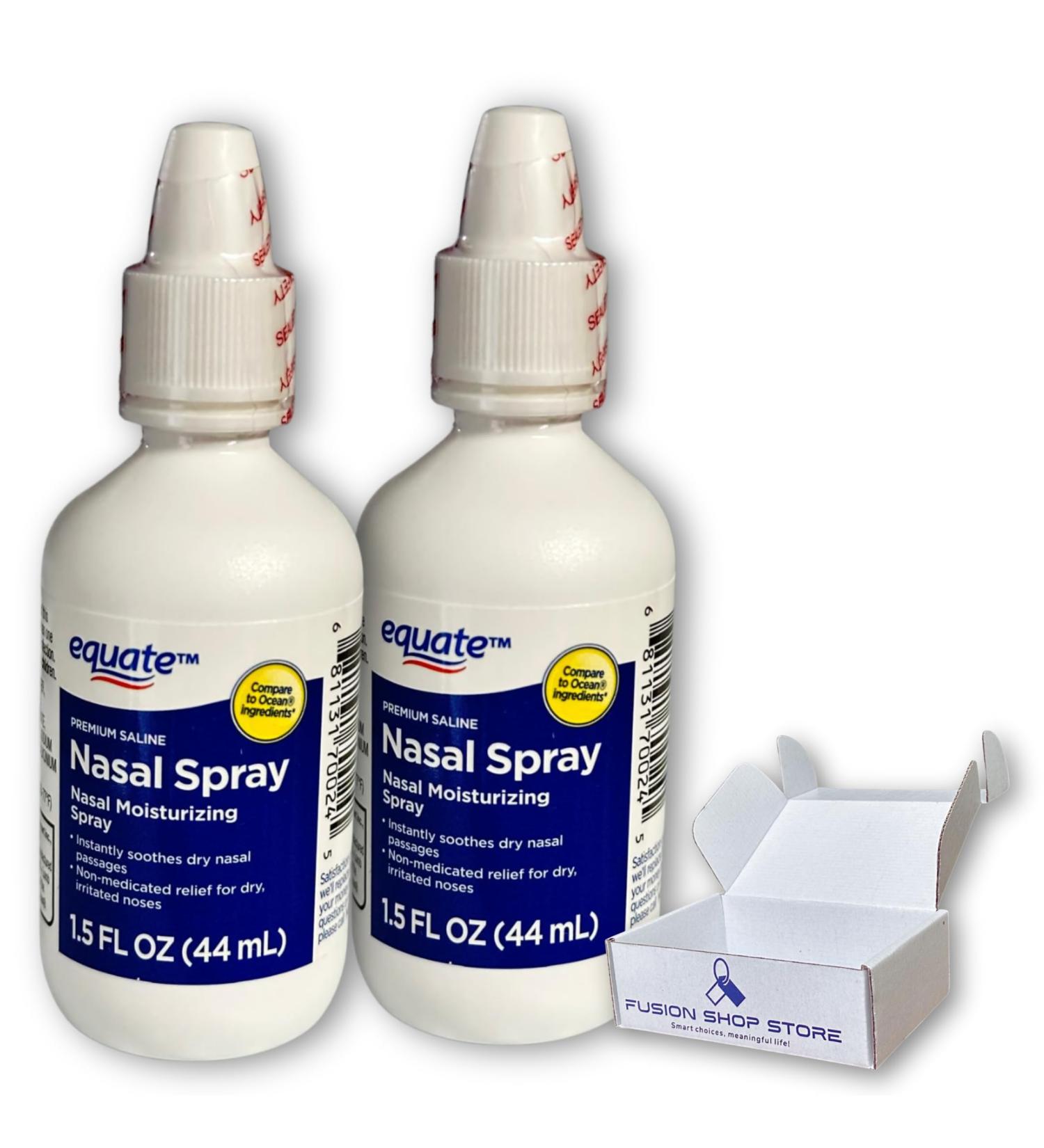 Nasal Spray Premium Saline Moisturizing Liquid Mist for Nasal Congestion Gentle & Non-Medicated Daily Use for All Seasons 1.5 fl oz (Pack of 2) Boxed by Fusion Shop Store - Buy Online on GoSupps.com