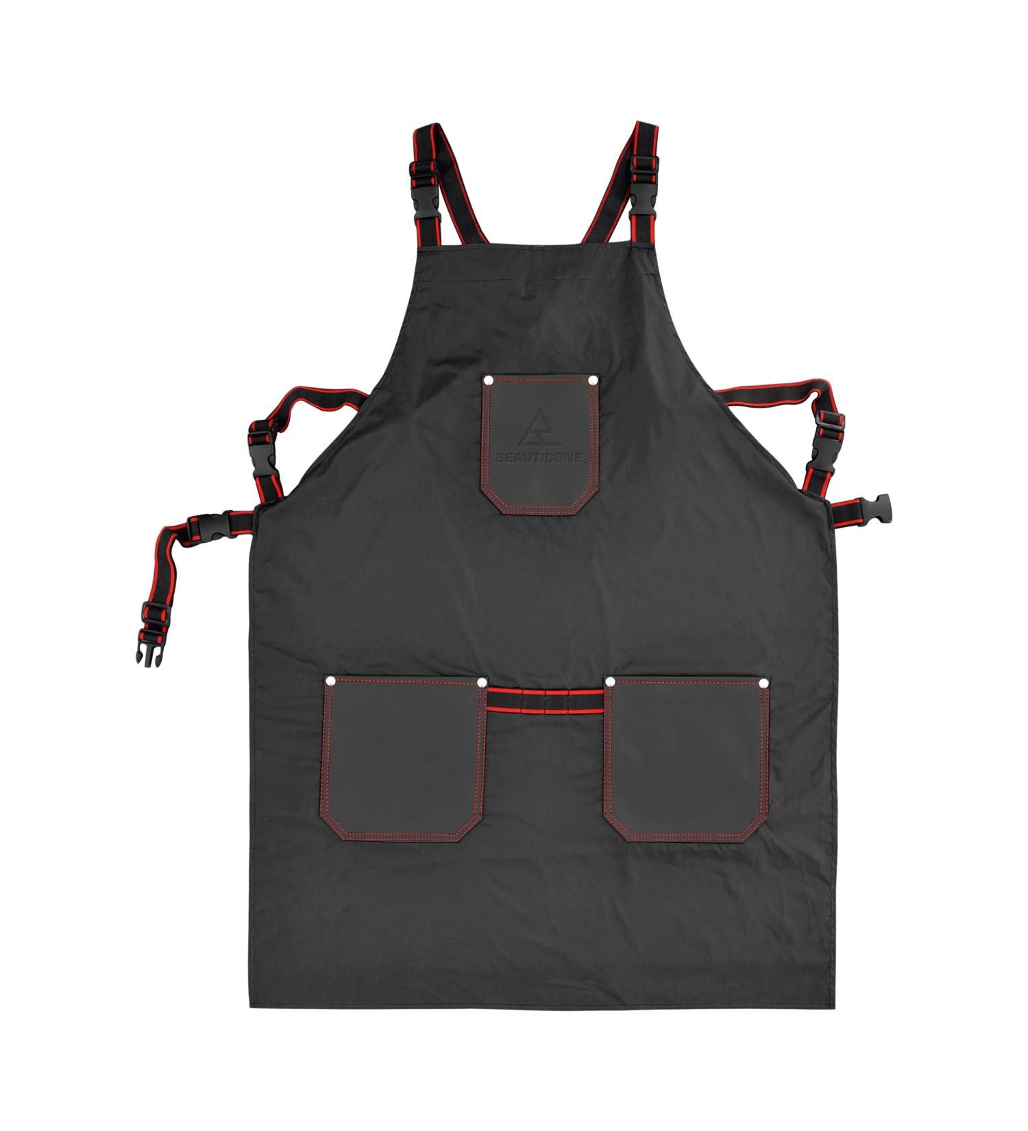 Beauticone Professional Black Barber Apron | Waterproof Hair Stylist Salon Apron for Men & Women - Buy Online on GoSupps.com