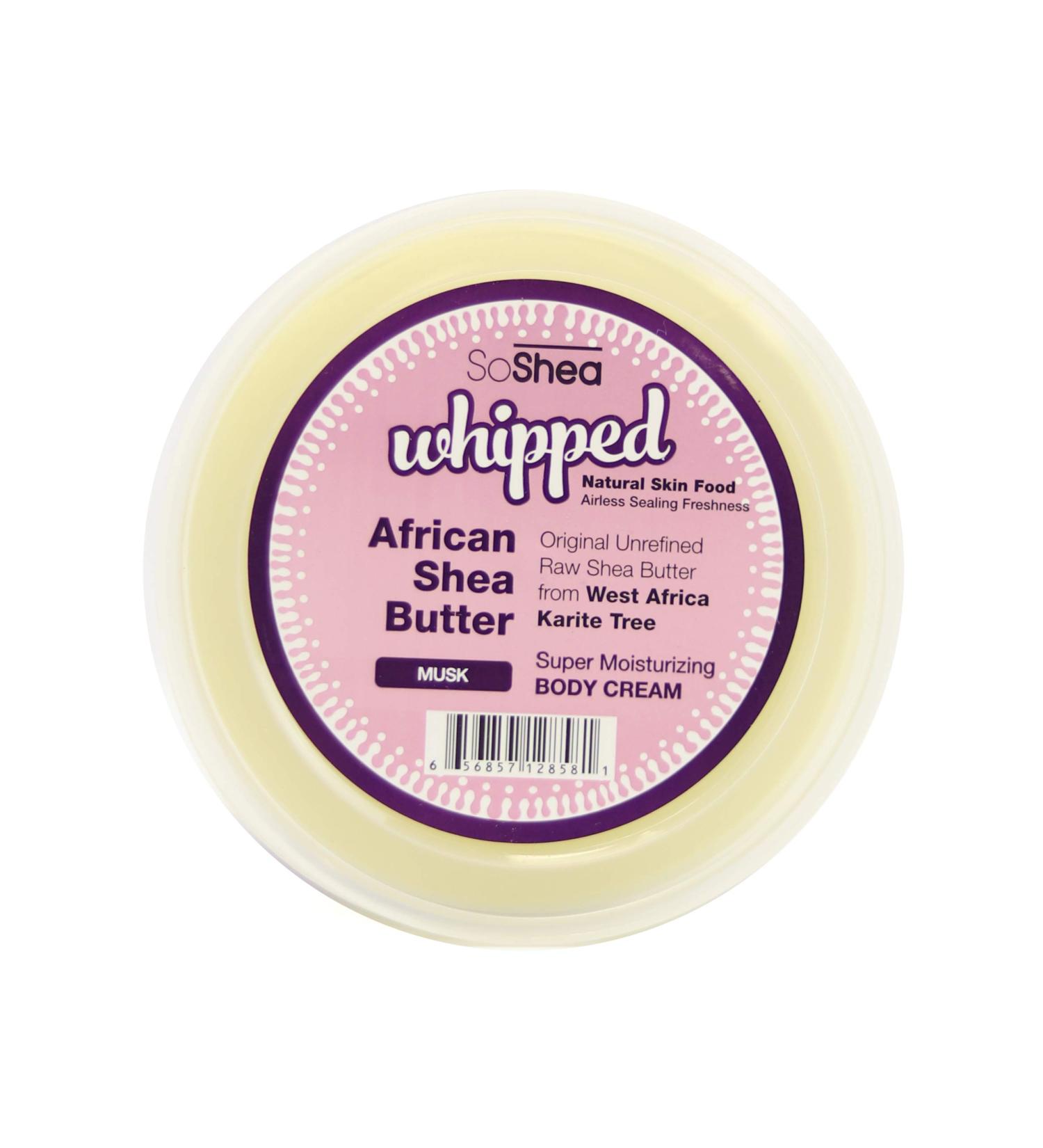 SoShea Whipped African Shea Butter|For All Hair Textures & Skin Types|Original Unrefined Raw Shea Butter |Premium Quality 13.50oz (Musk)