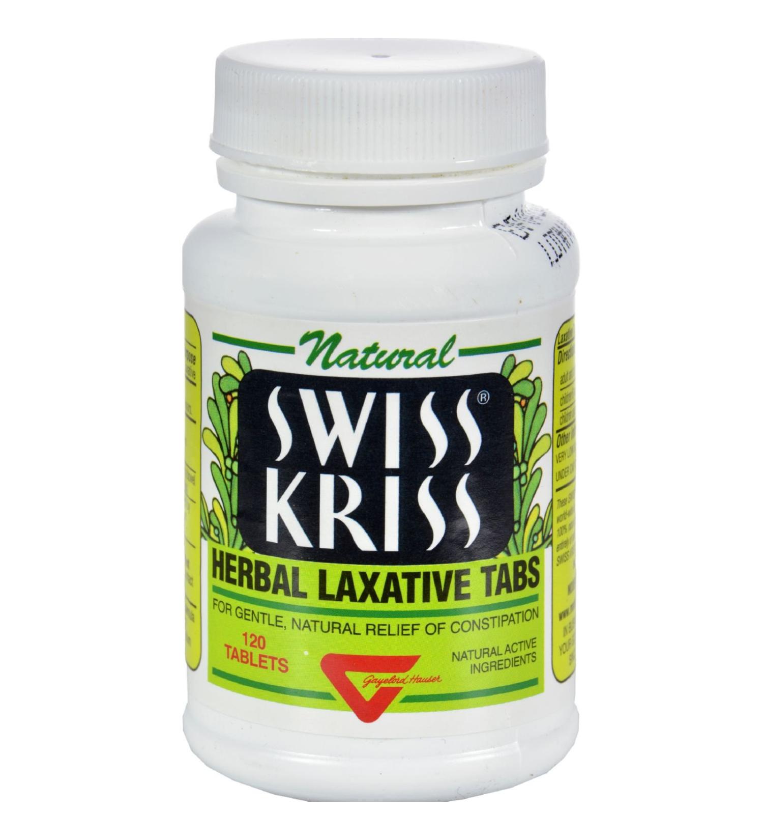 Modern Natural Products Swiss Kriss Herbal Laxative - 120 Tablets (Pack of 2)