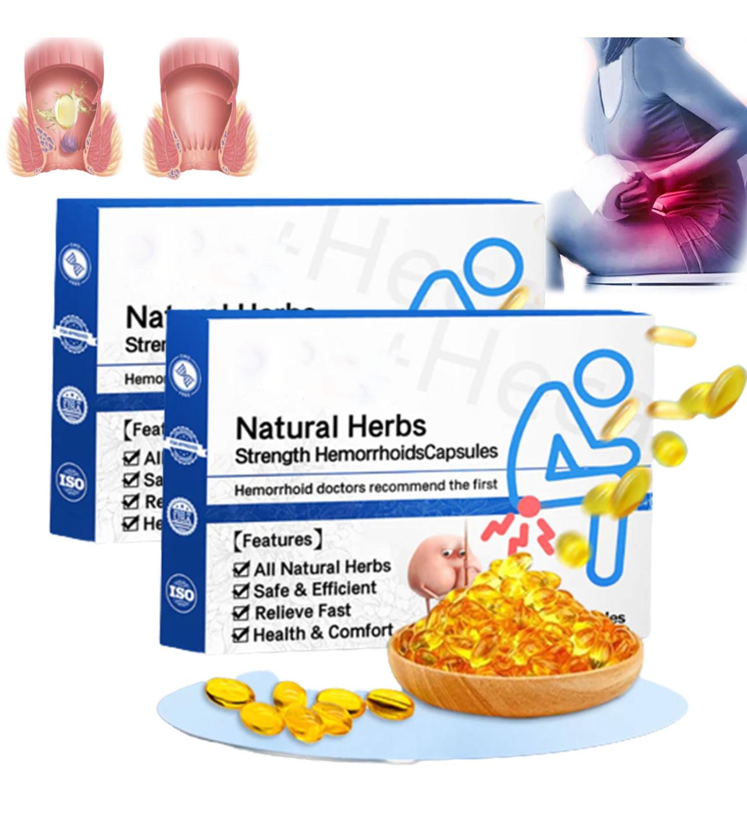 Inalsion Heca Natural Herbal Hemorrhoid Relief Capsules - 2 Boxes - Buy Online on GoSupps.com