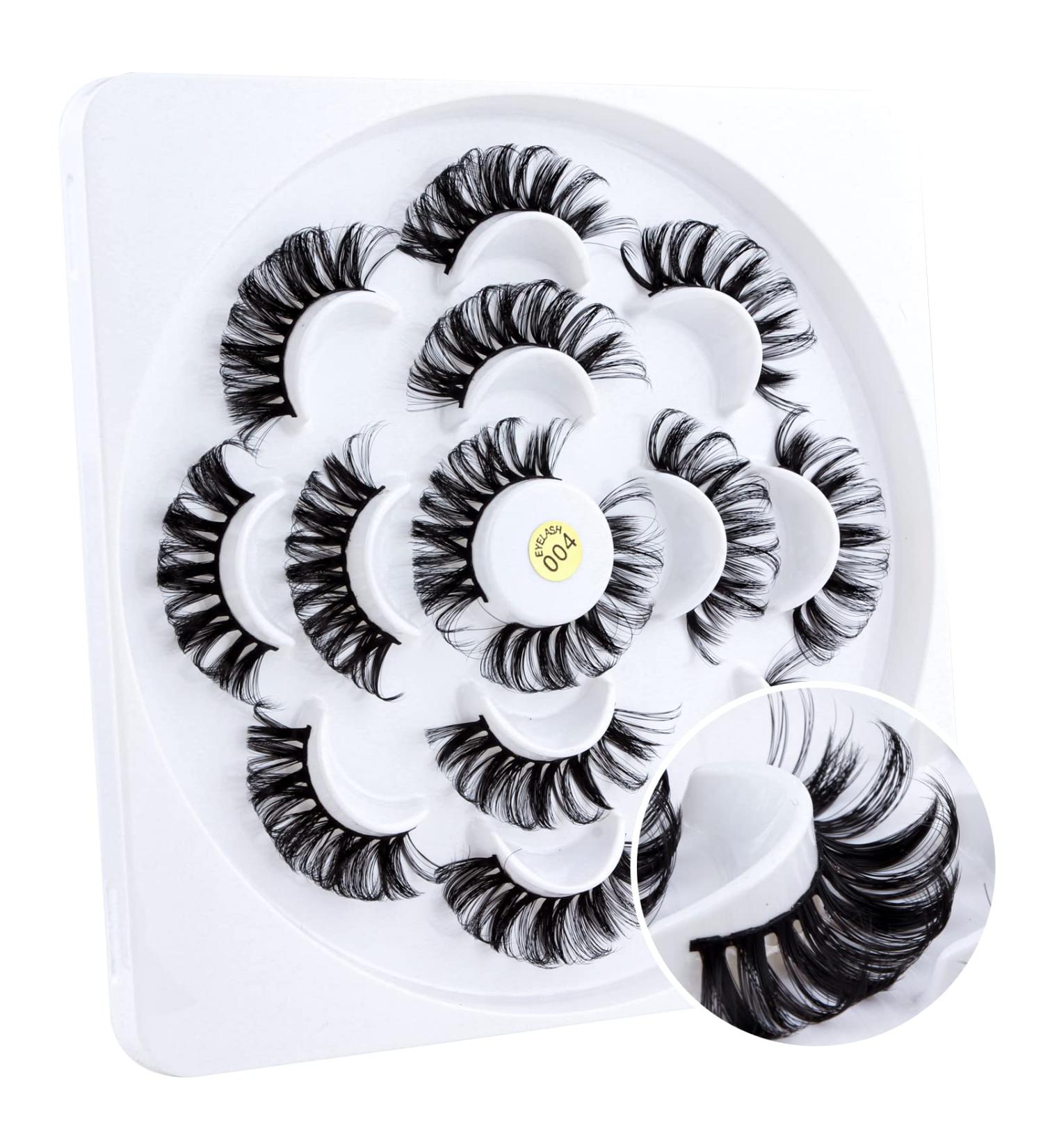 7 Pairs of 3D False Eyelashes Set | Reusable Natural Artificial Eyelashes (004) - International Shipping Available - Buy Online on GoSupps.com