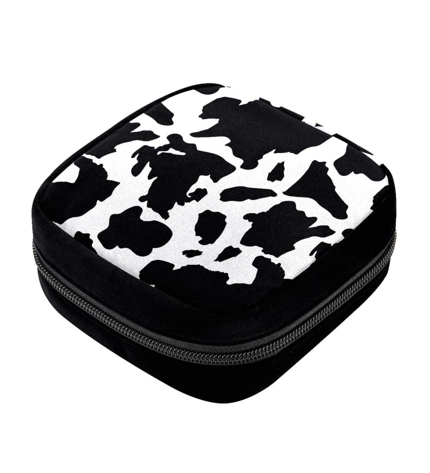 GIAPB Period Bag - Sanitary Napkin Storage & Makeup Pouch, Black and White Spots - Color 1739 - Buy Online on GoSupps.com