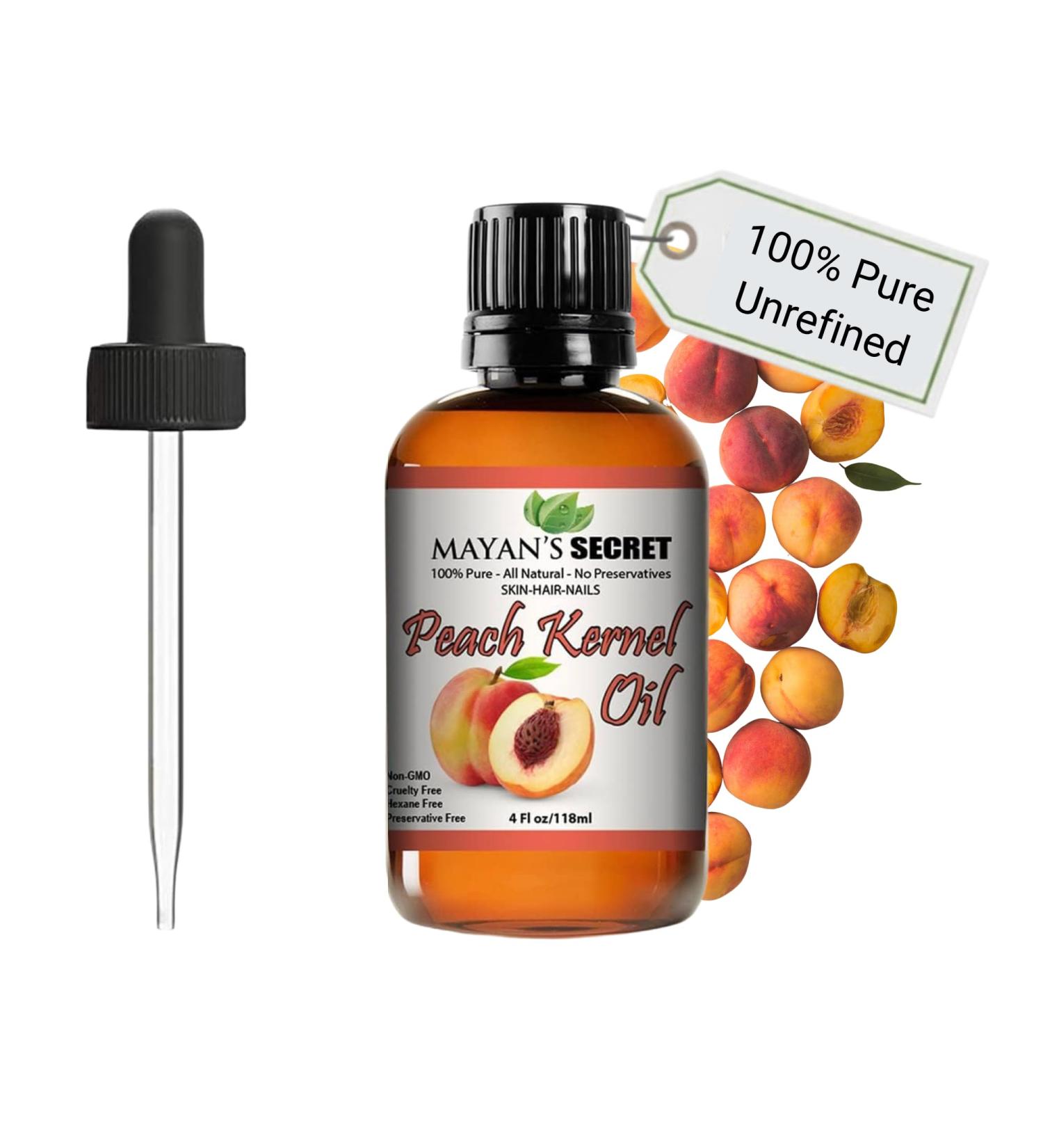 Peach Kernel Oil for Skin Elasticity Firming Hair Massage and Nail Care. 4 Fl. oz - Buy Online on GoSupps.com
