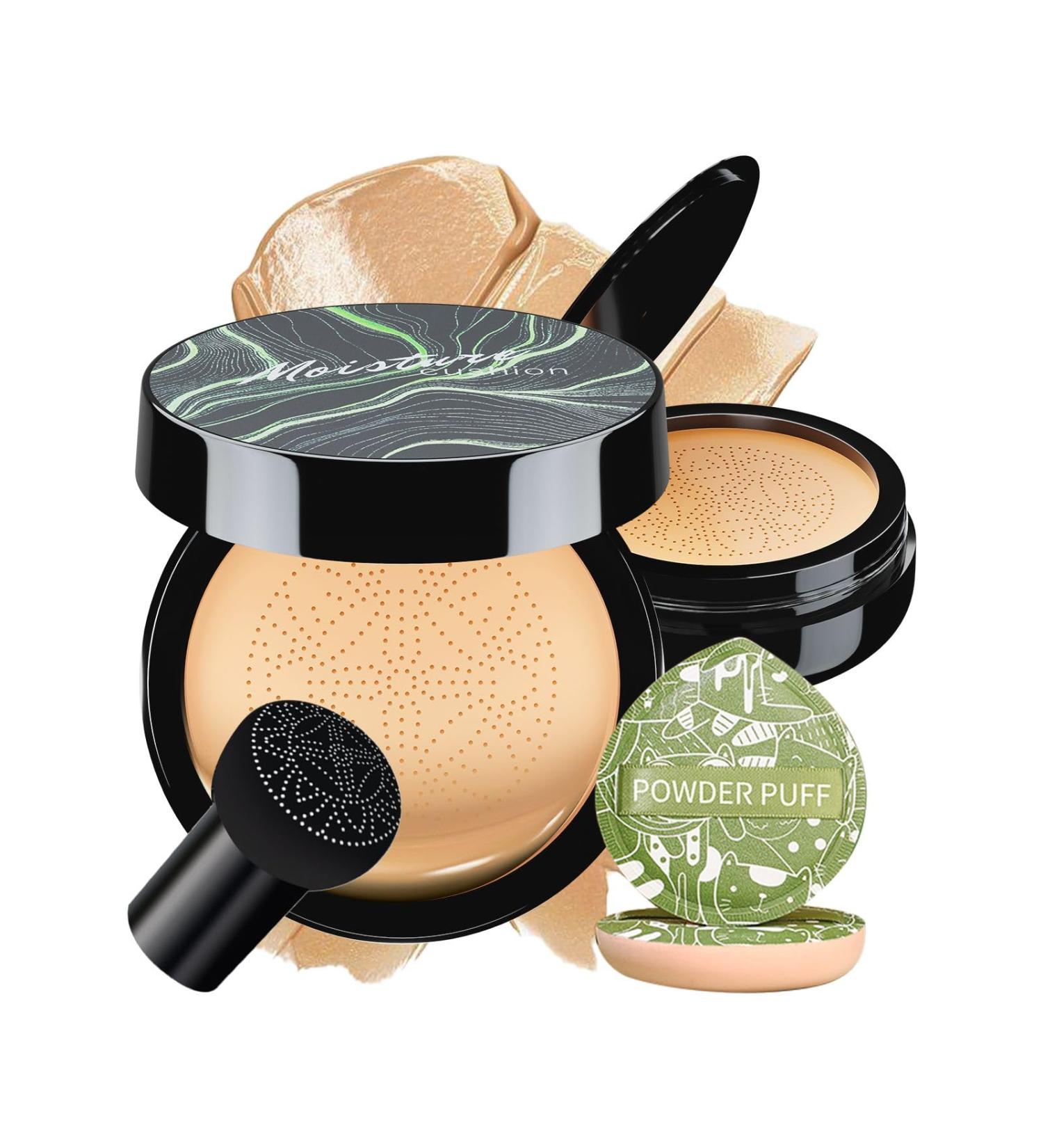 Mushroom Head Air Cushion CC Cream - BB Cream Foundation for Mature Skin | Moisturizing Concealer & Brightening Makeup | Long-Lasting Even Skin Tone (Buff Beige) - 1PC - Buy Online on GoSupps.com