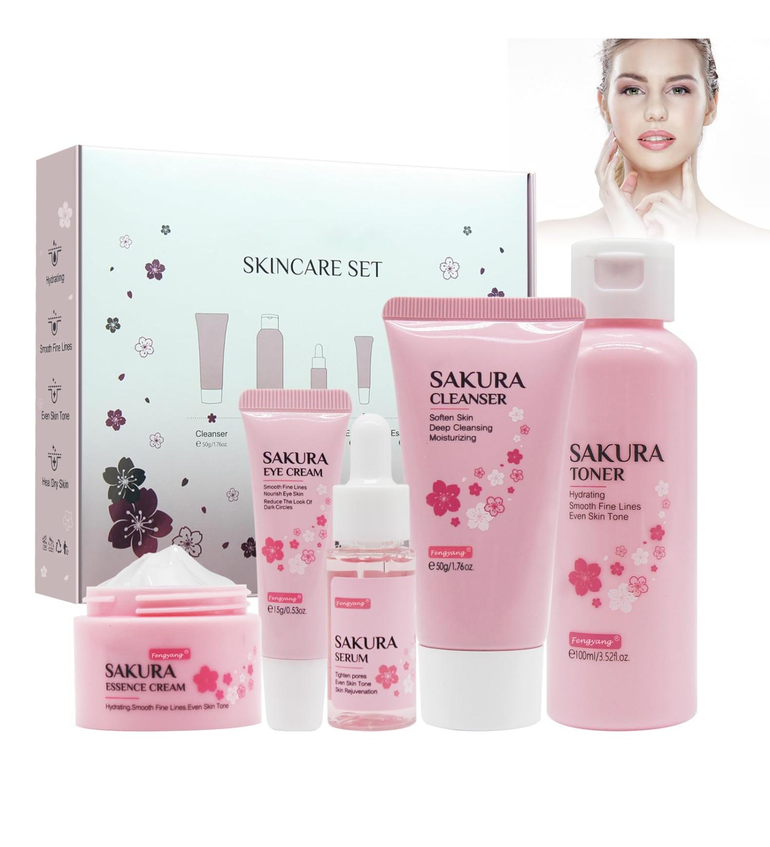 Shop Skin Care Sets & Gifts for Women | Mild Non-Irritating Face Care with Cherry Blossom Extract - Buy Online on GoSupps.com