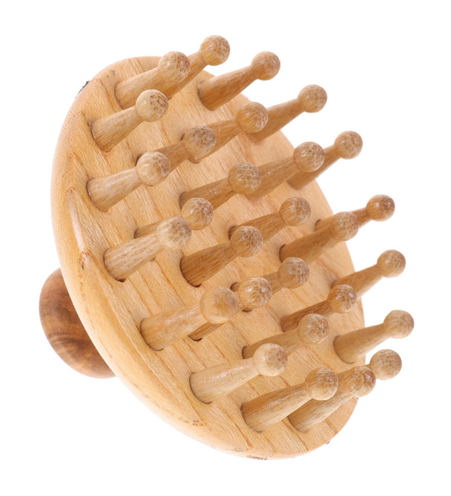 Tovinanna Wood Scalp Massager & Gua Sha Tool - Fatigue Relief Massage Device for Body and Scalp - Buy Online on GoSupps.com