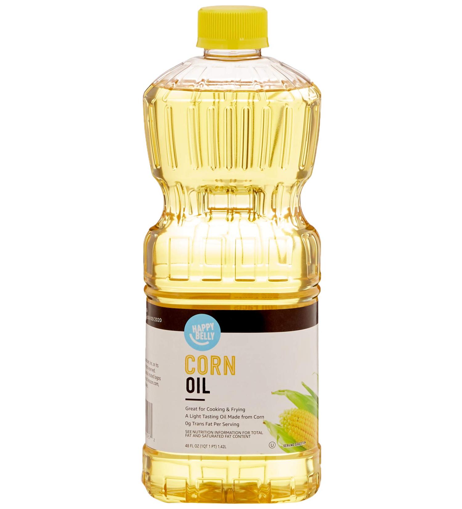 Happy Belly Corn Oil 48 Fl Oz - High-Quality Amazon Brand - Buy Online on GoSupps.com