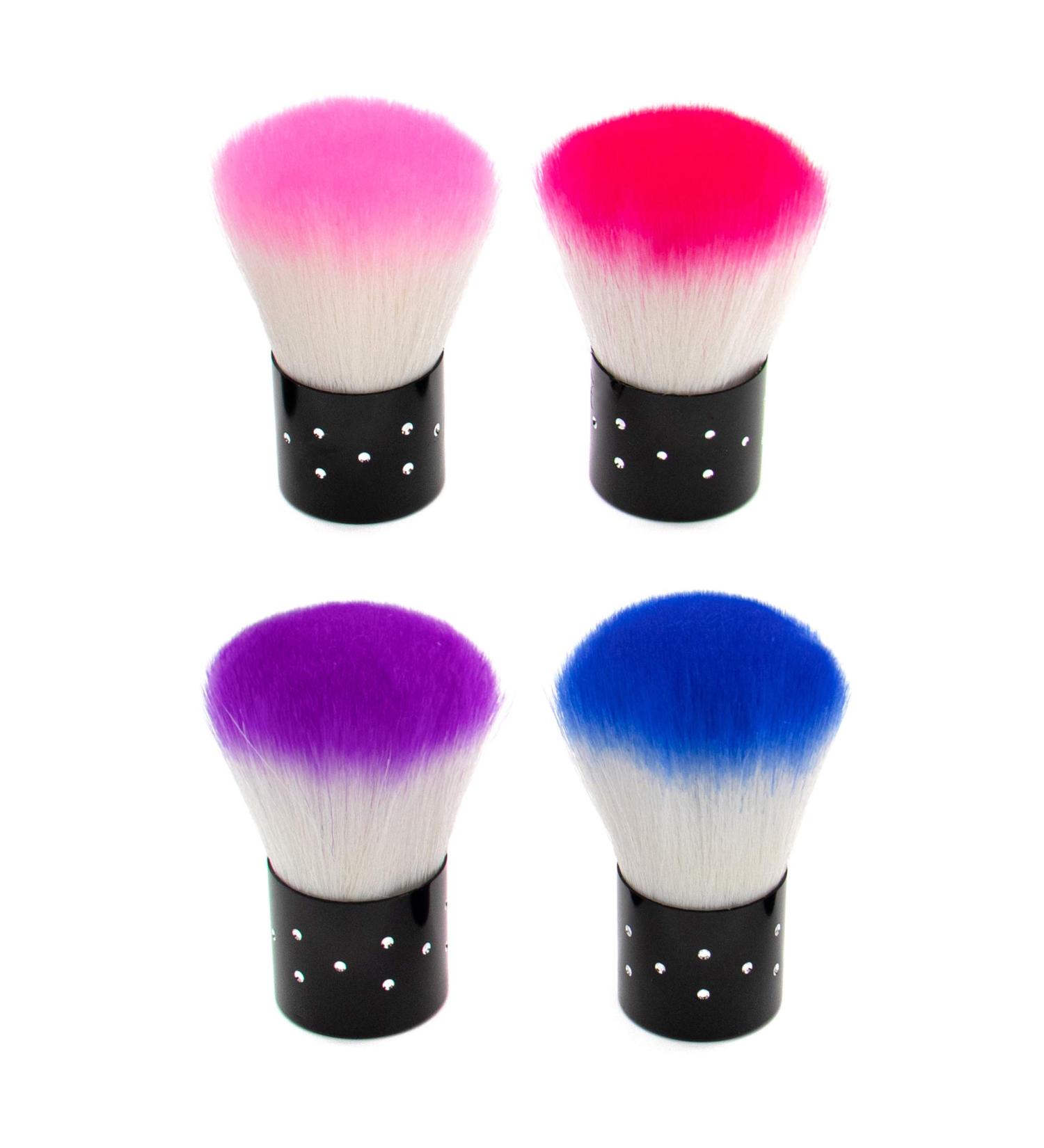AUEAR 4 Pack Multicolor Nail Powder & Dust Brushes - Nail Art Cleaning Tools for Women and Girls - Buy Online on GoSupps.com