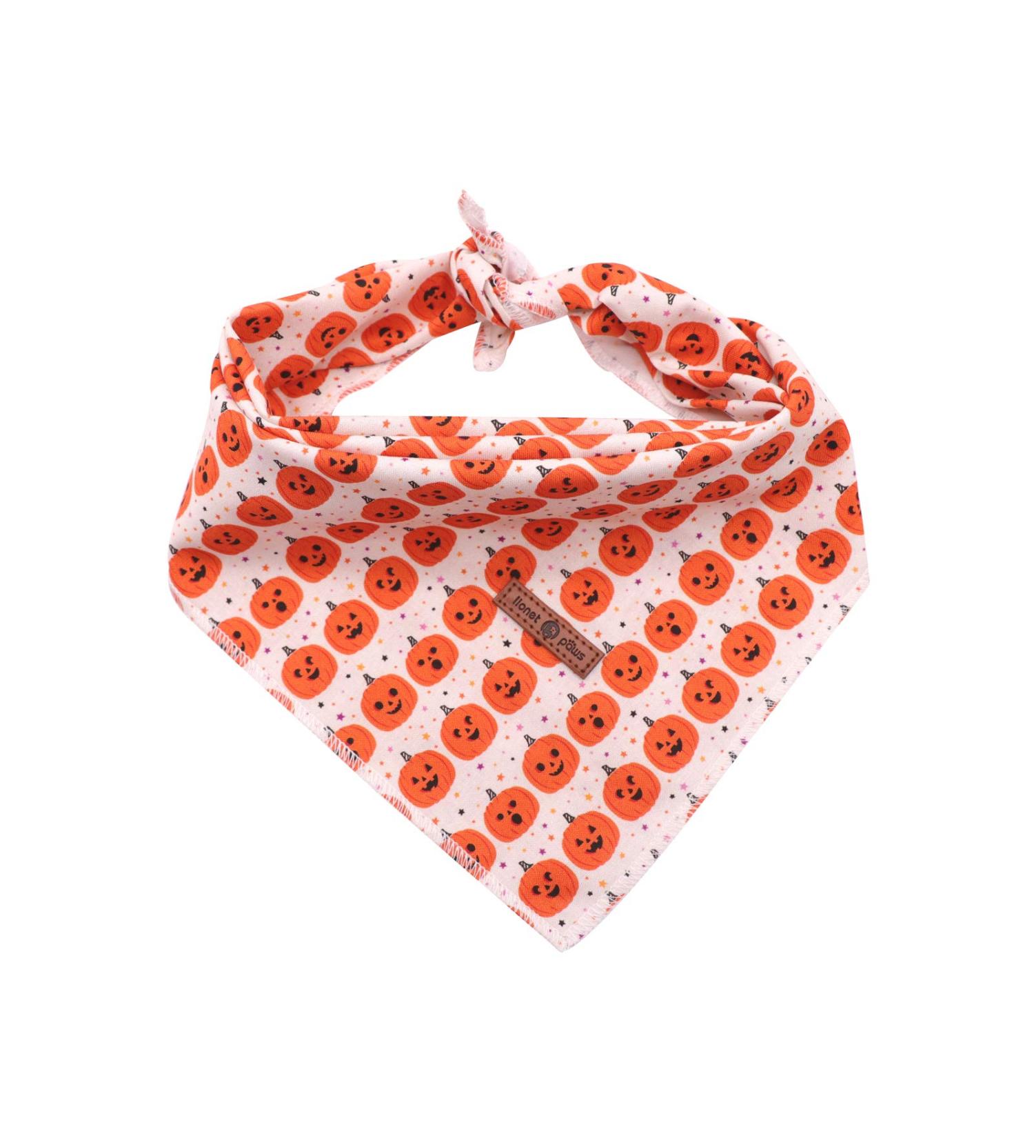 Lionet Paws Dog Bandana | Triangular Headscarf for Small Medium & Large Dogs | Pumpkin Pattern - Pack of 1 - Buy Online on GoSupps.com