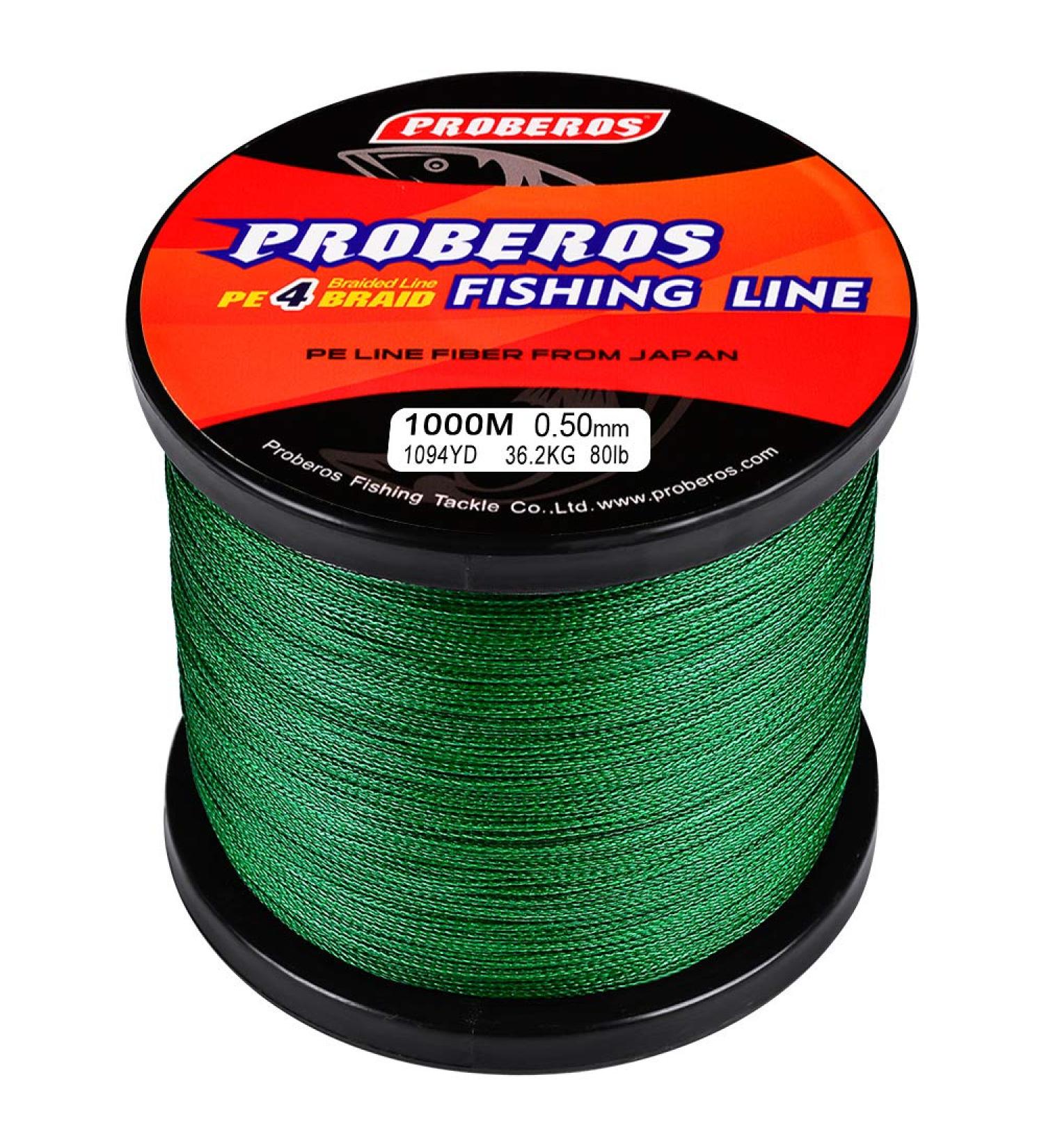 BAIKALBASS Braided Fishing Line | 4 Strands Multifilament PE Braid | Saltwater 6LB-100LB | Super Strong 328Yds/50LB - Buy Online on GoSupps.com