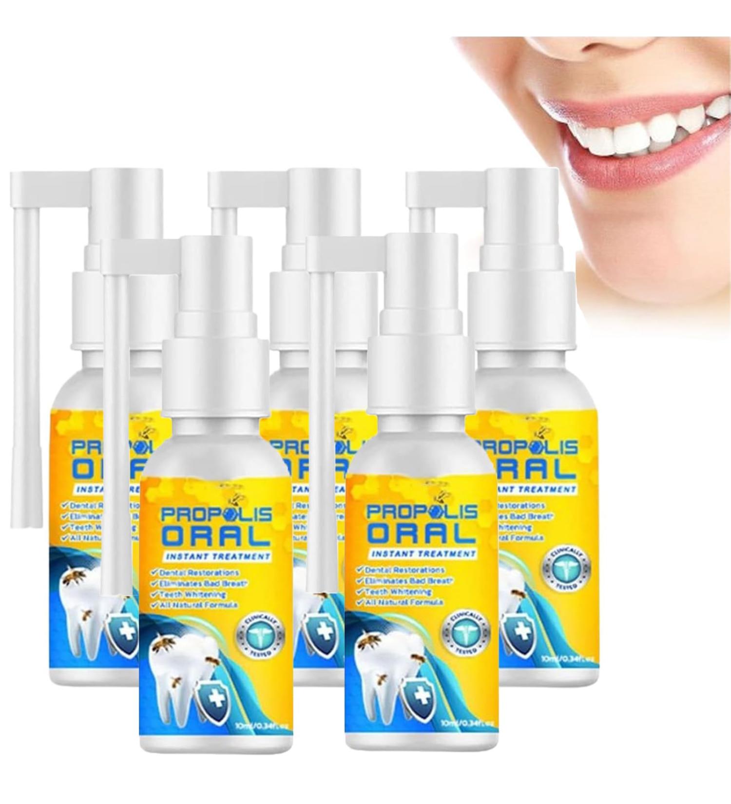 Propolis Oral Instant Treatment Spray Propolis Oral Health Spray Propolis Oral Spray Fresh Breath (5 Pcs) - Buy Online on GoSupps.com