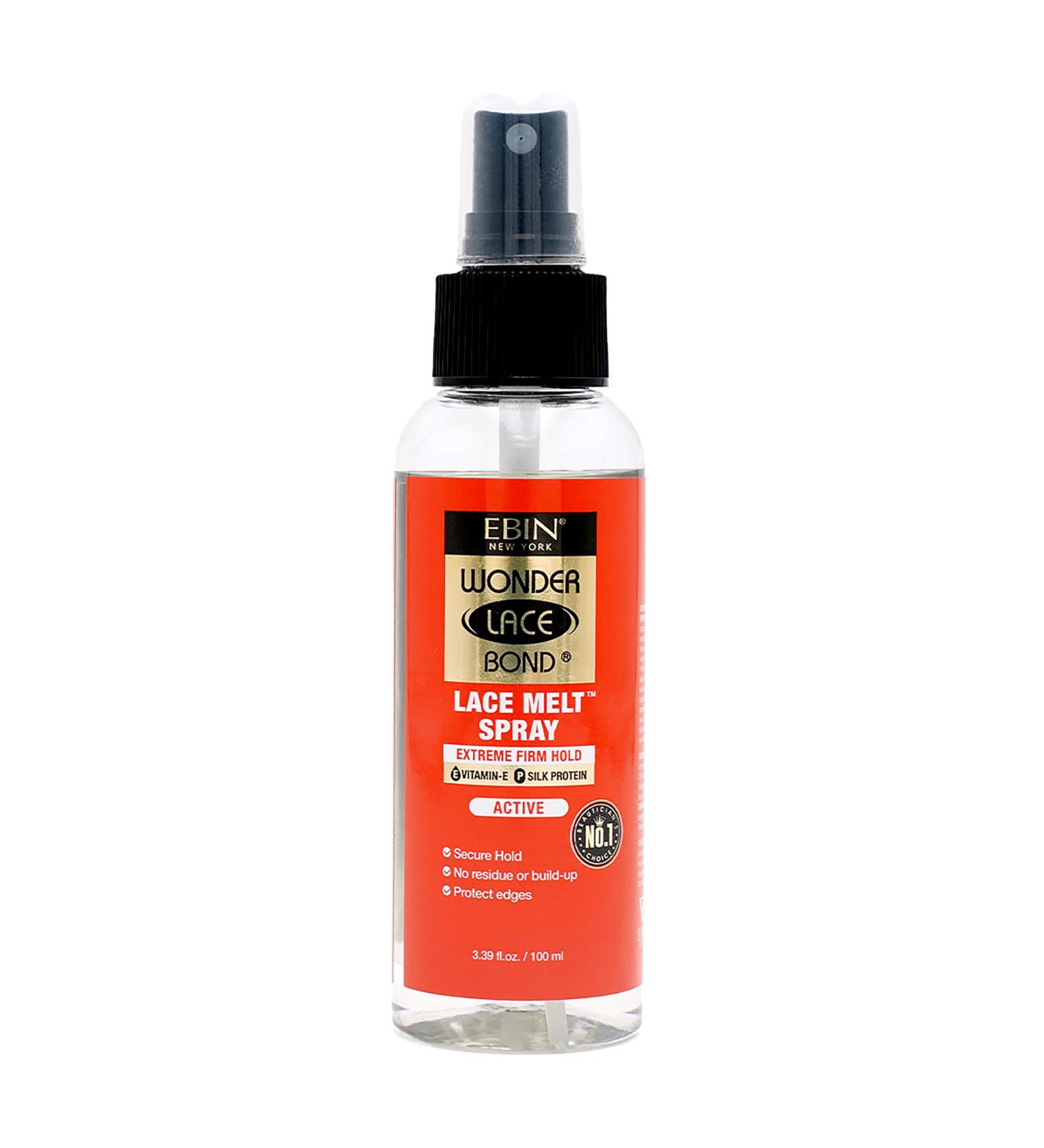 Lace Melt Spray - Active 3.39 fl.oz./100ml | Flawless Natural and Seamleass Finish No Reside Long Lasting Formula with Protecting Edges Perfect for Wigs 3.39 fl.oz./100ml Active - Buy Online on GoSupps.com
