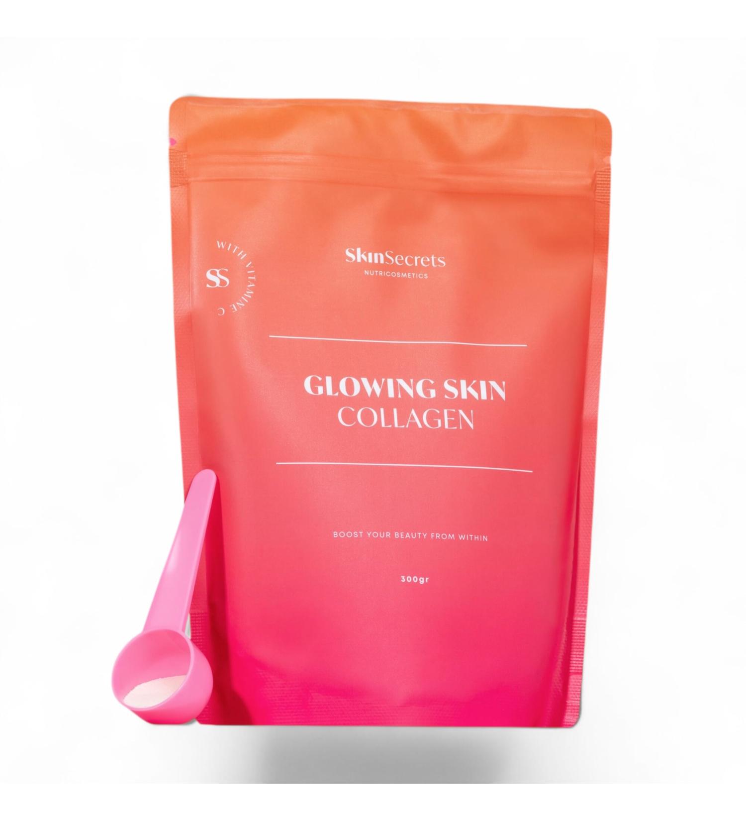  SkinSecrets SkinSecrets - Collagen Powder Hydrolized Collagen Peptide with Vitamin C - Supermodel Skin Collagen - Unflavored Powder 300g - Buy Online on GoSupps.com