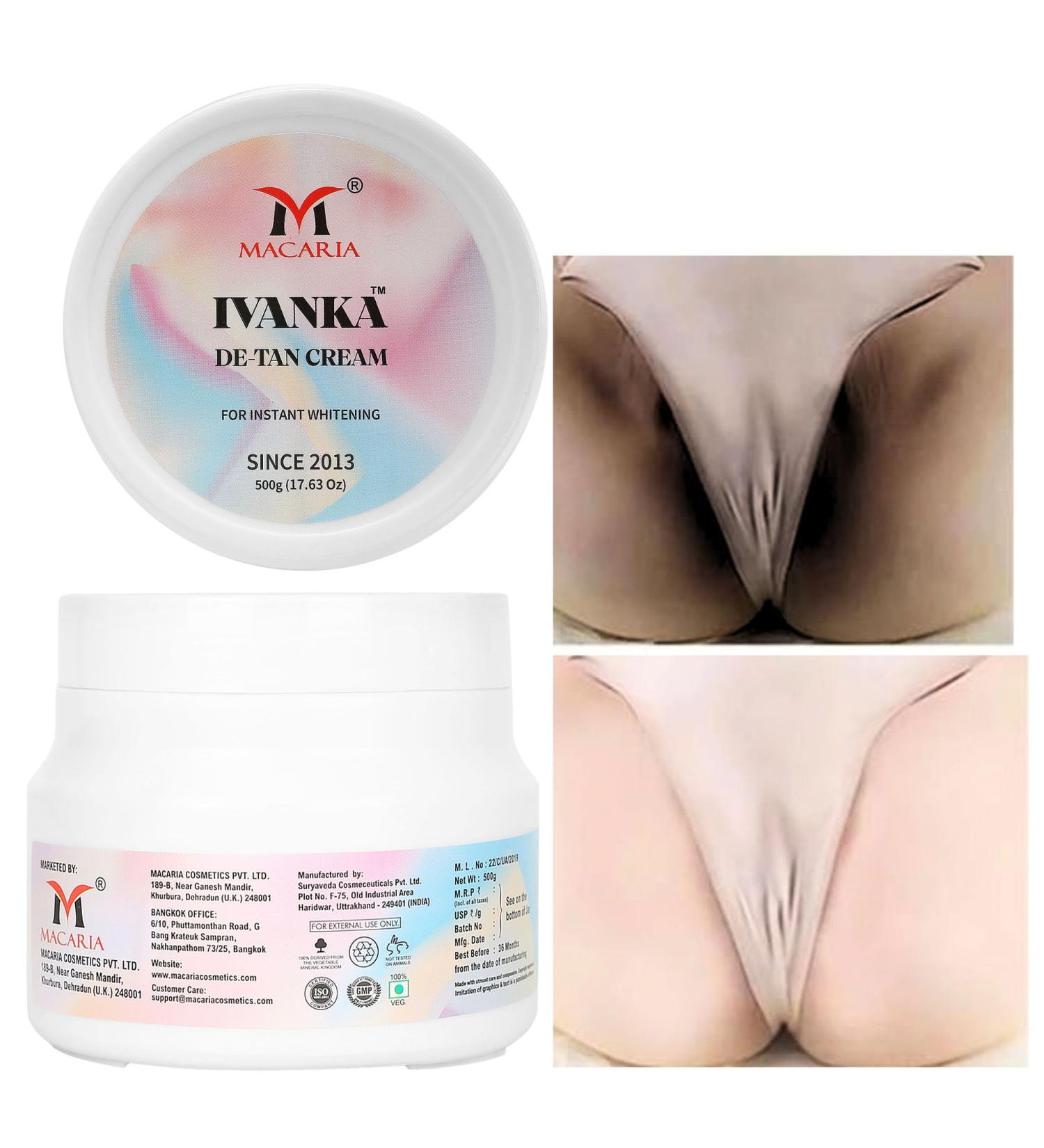 MACARIA Ivanka DeTan For Yoni Whitening Brightening & Lightening Cream for Tan Removal Tanning & Blackness For Women - Buy Online on GoSupps.com