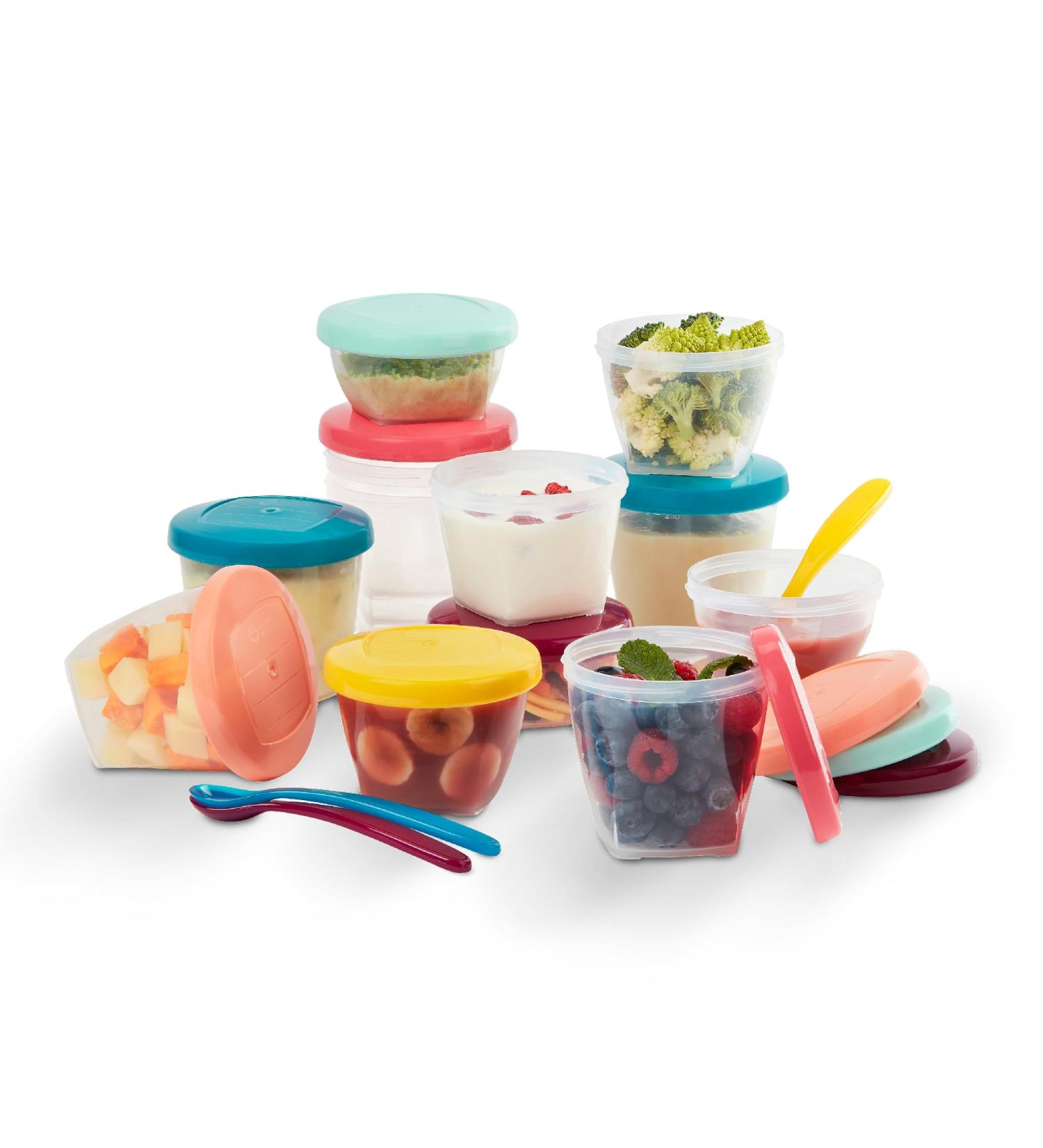 Babymoov Babybols Multiset - 12 Baby Food Storage Containers & Soft Spoons - Buy Online on GoSupps.com