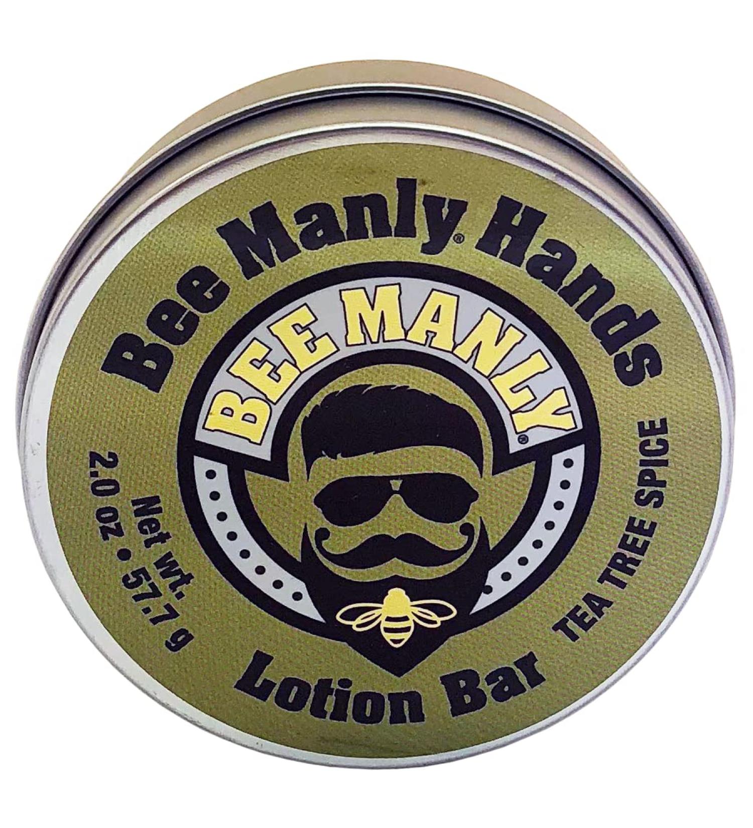 Buy Honey House Naturals Bee Manly Hands Bee Bar All Natural Ultra Moisturizing Lotion Bar with Tea Tree Spice Essential Oils Made in USA - Buy Online on GoSupps.com