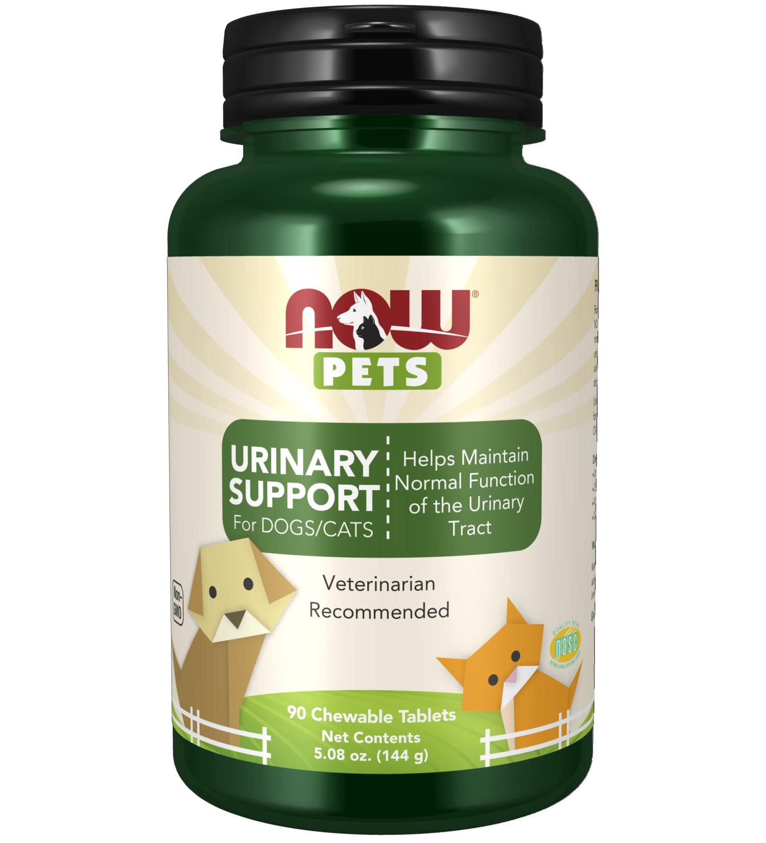 Now Foods Pets Urinary Support for Dogs & Cats - 90 Chewable Tablets - Buy Online on GoSupps.com
