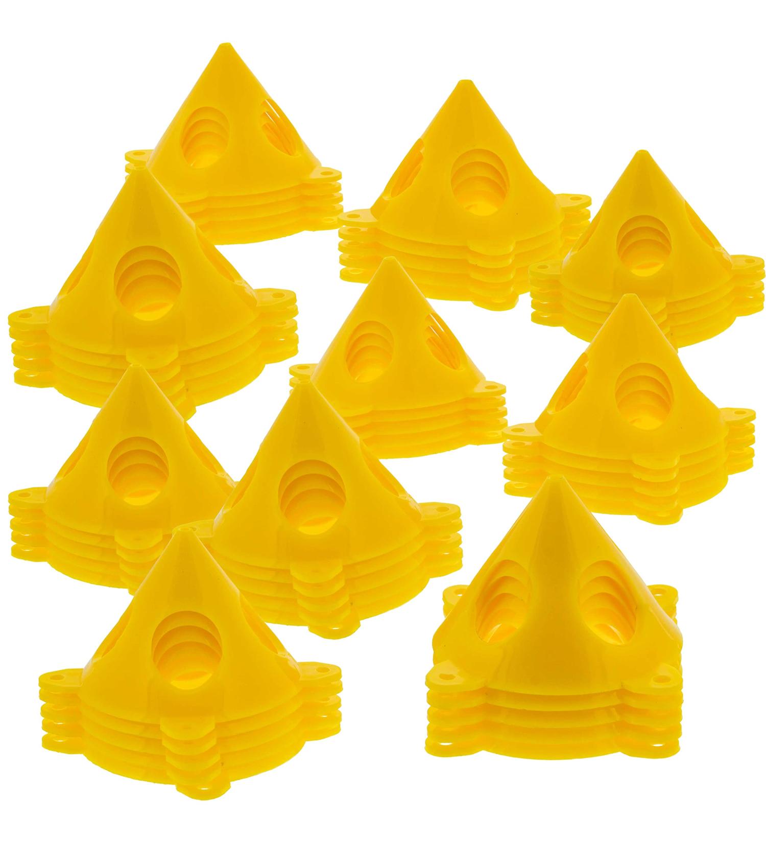 U.S. Art Supply Yellow Cone Canvas & Cabinet Door Risers - Pack of 50 | Acrylic & Epoxy Pouring Paint Support Stands - Buy Online on GoSupps.com