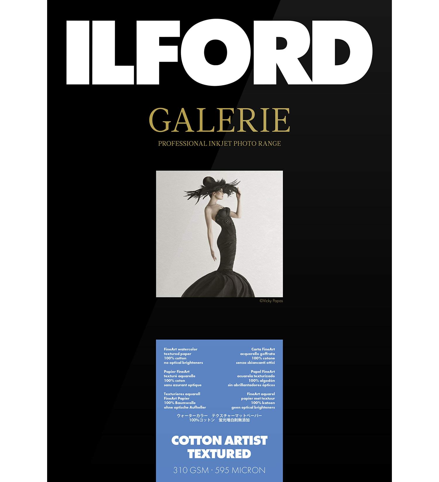 Ilford Galerie Prestige Cotton Artist Textured 310 gsm A3  297 mm x 420 mm 25 Sheets A3 - 25 Blatt