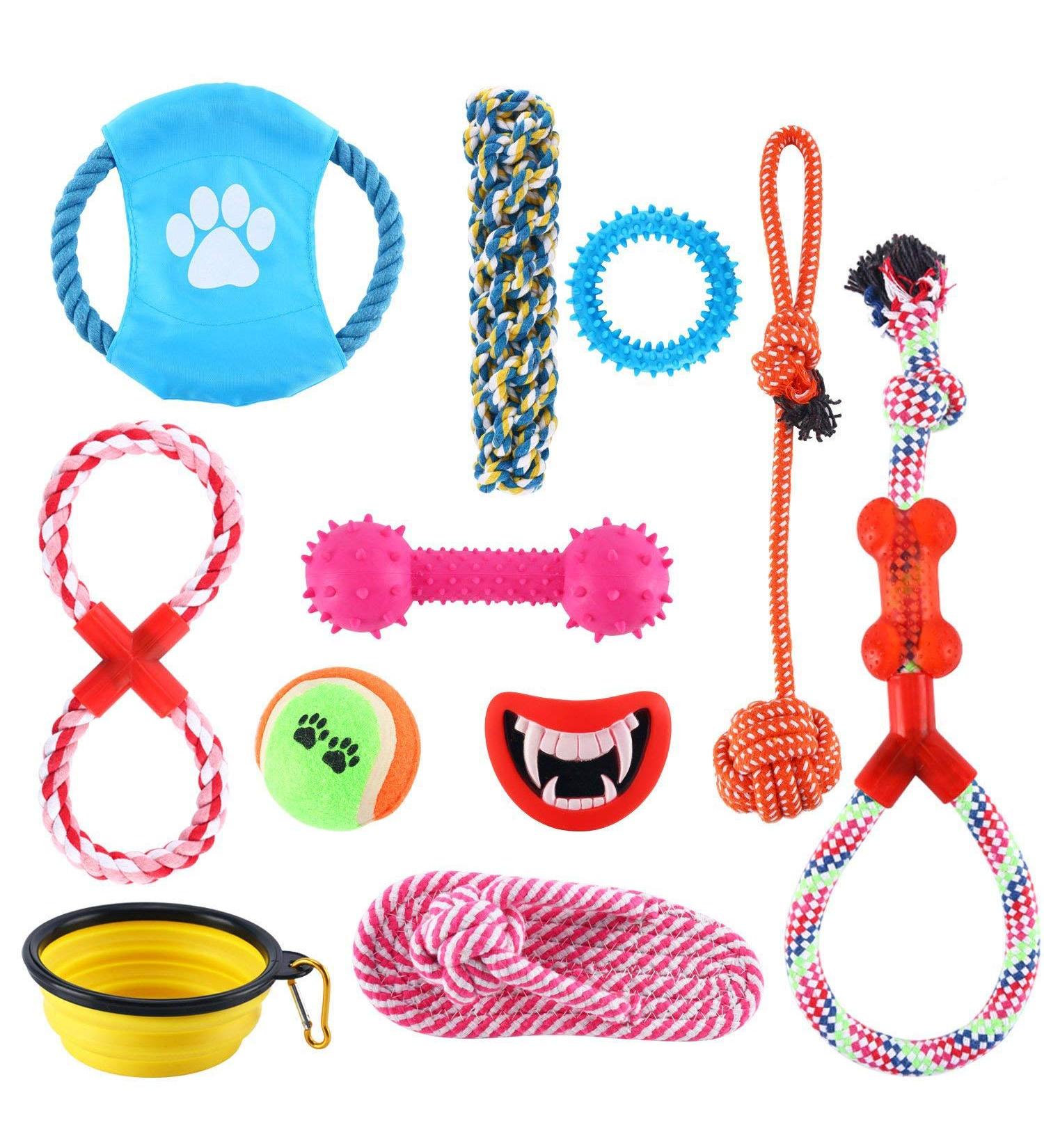 DasMorine Dog Toy Set - Cotton Rope Toys & Balls for Puppies to Large Breeds | Stress-Free Training Gifts - Buy Online on GoSupps.com