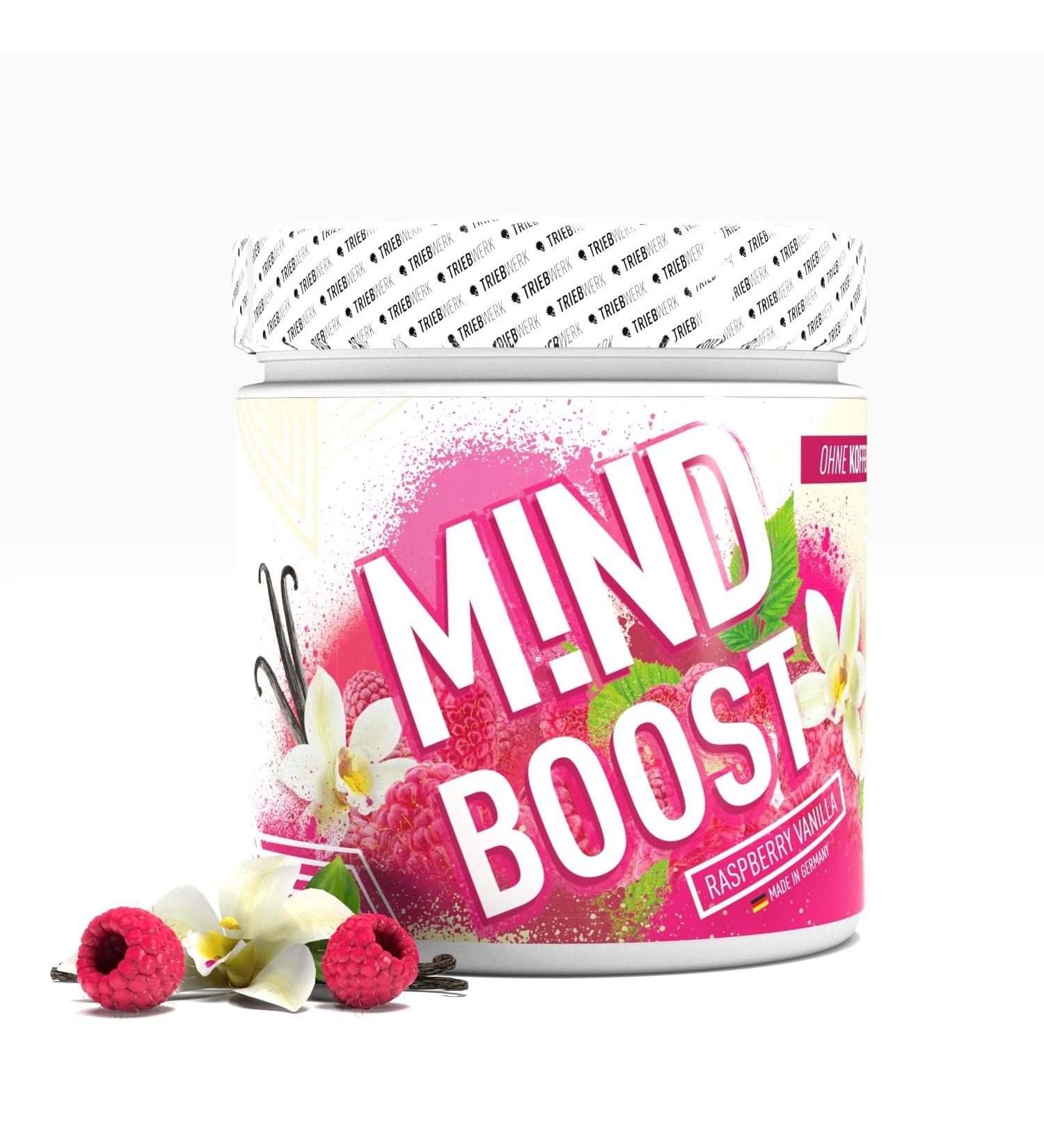 MIND BOOST | Concentration drink | contains L-tryptophan | Caffeine-free | with nootropics (raspberry-vanilla)