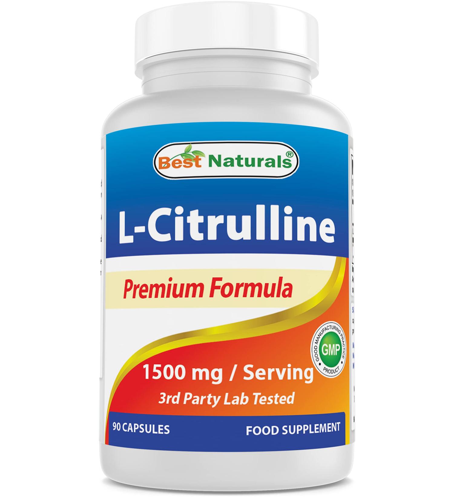 Best Naturals L-Citrulline Capsules - 1500mg/Serving - Non-GMO - Gluten Free - 90 Capsules (90 Count (Pack of 1)) - Buy Online on GoSupps.com