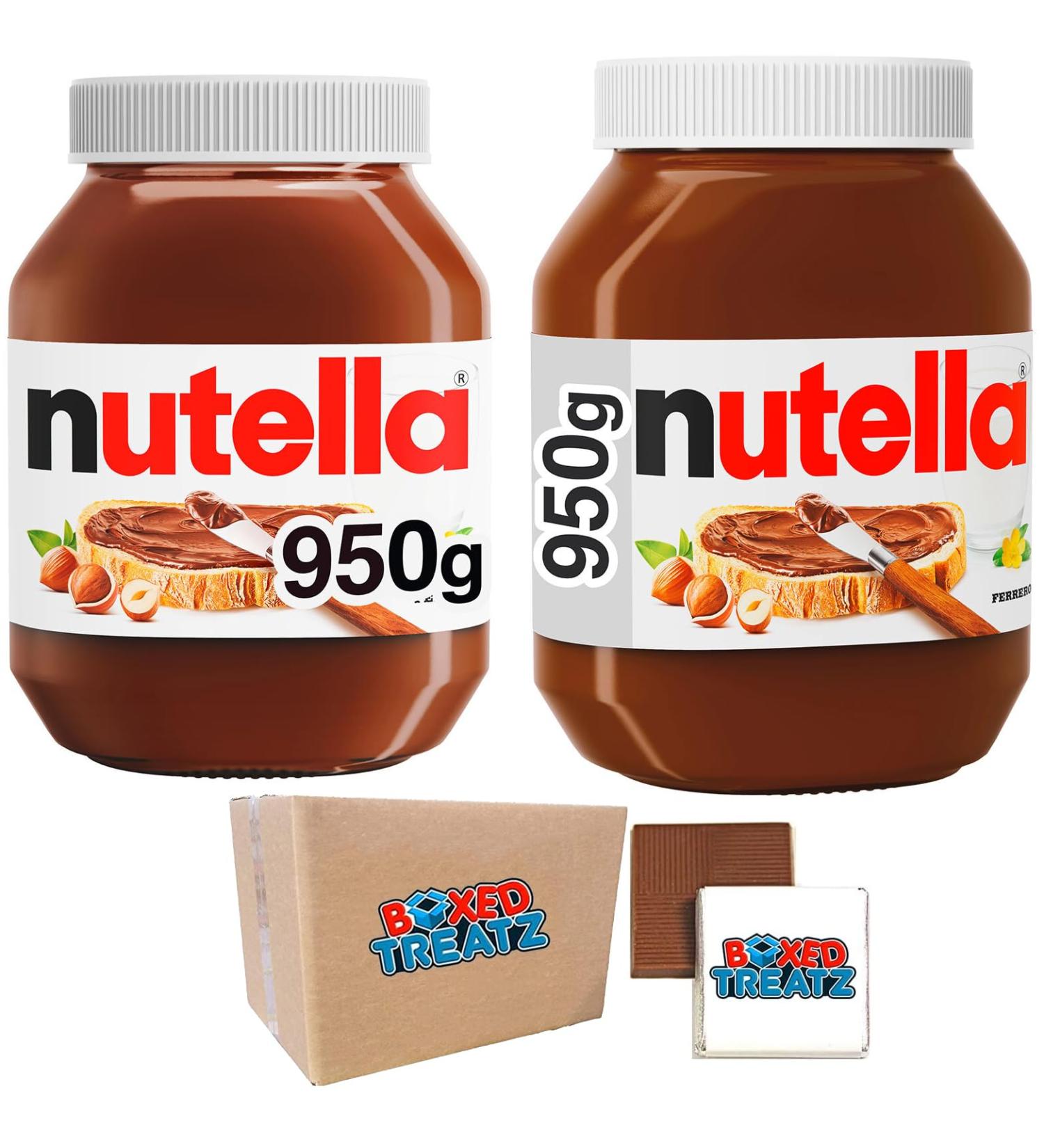 Nutella Hazelnut Spread with Cocoa - 2x950g Jars - Great Flavour Perfect for Recipes - Suitable for Vegetarians - Bulk Hazelnut Chocolate Spread Boxed Treatz - Buy Online on GoSupps.com