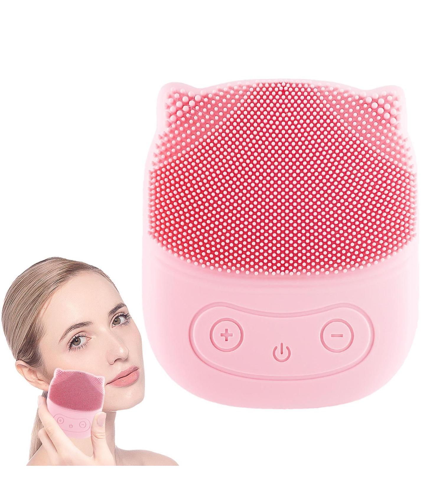 Face Scrubber - Penguin Shape Electric Facial Cleansing Brush | Waterproof Skin Care Face Brushes Electric Face Brush for Women and Men Pink - Buy Online on GoSupps.com