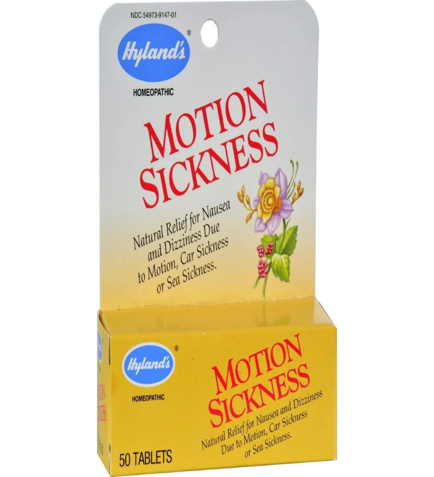 Hyland's Motion Sickness Relief - 50 Tablets for Nausea & Dizziness - Buy Online on GoSupps.com