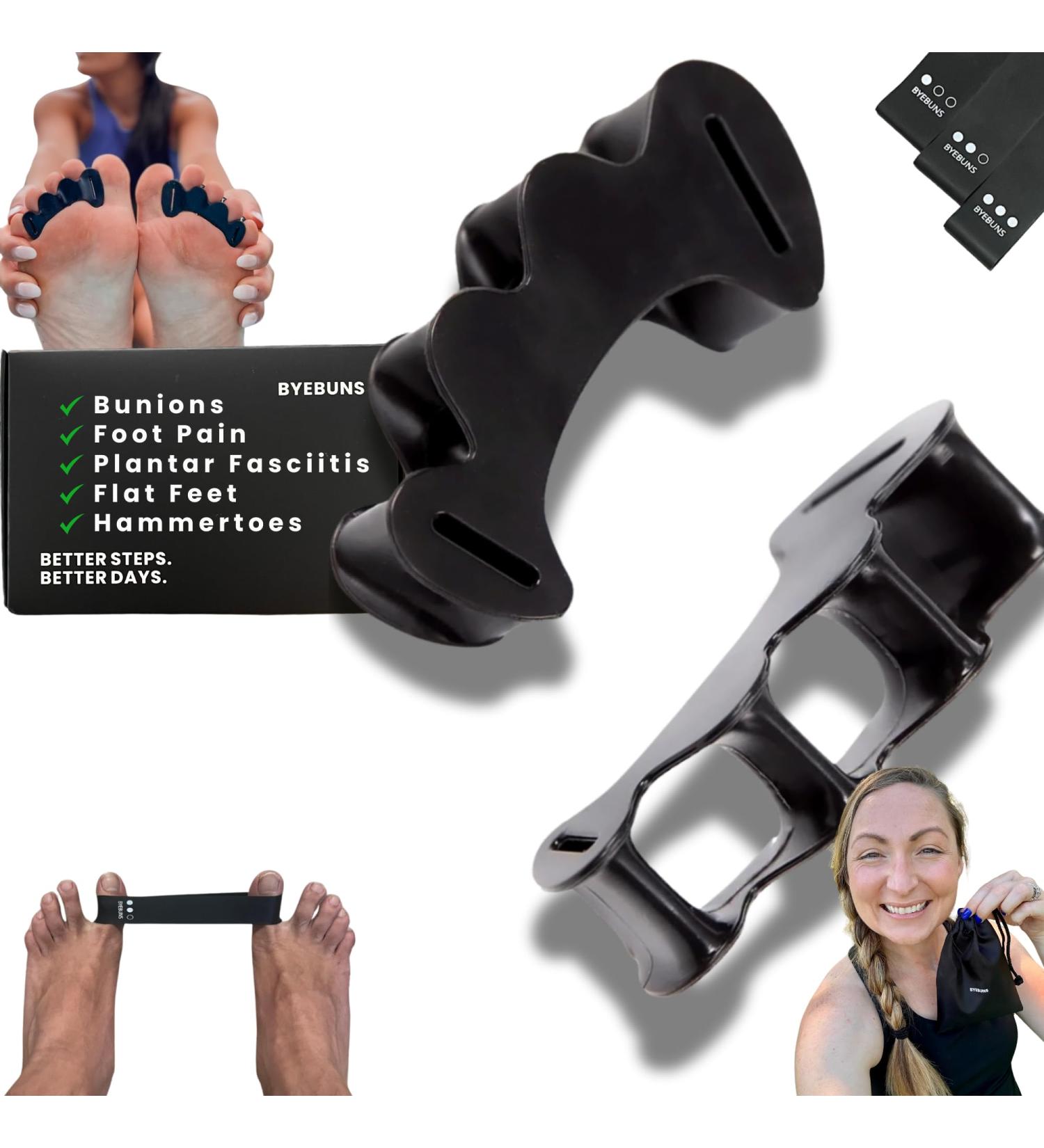 Toe Spacers & Separators for Bunions - Medium Spreaders with Resistance Bands & Case - Ideal for Athletics & Yoga | Unisex Solution for Pain Relief - Buy Online on GoSupps.com