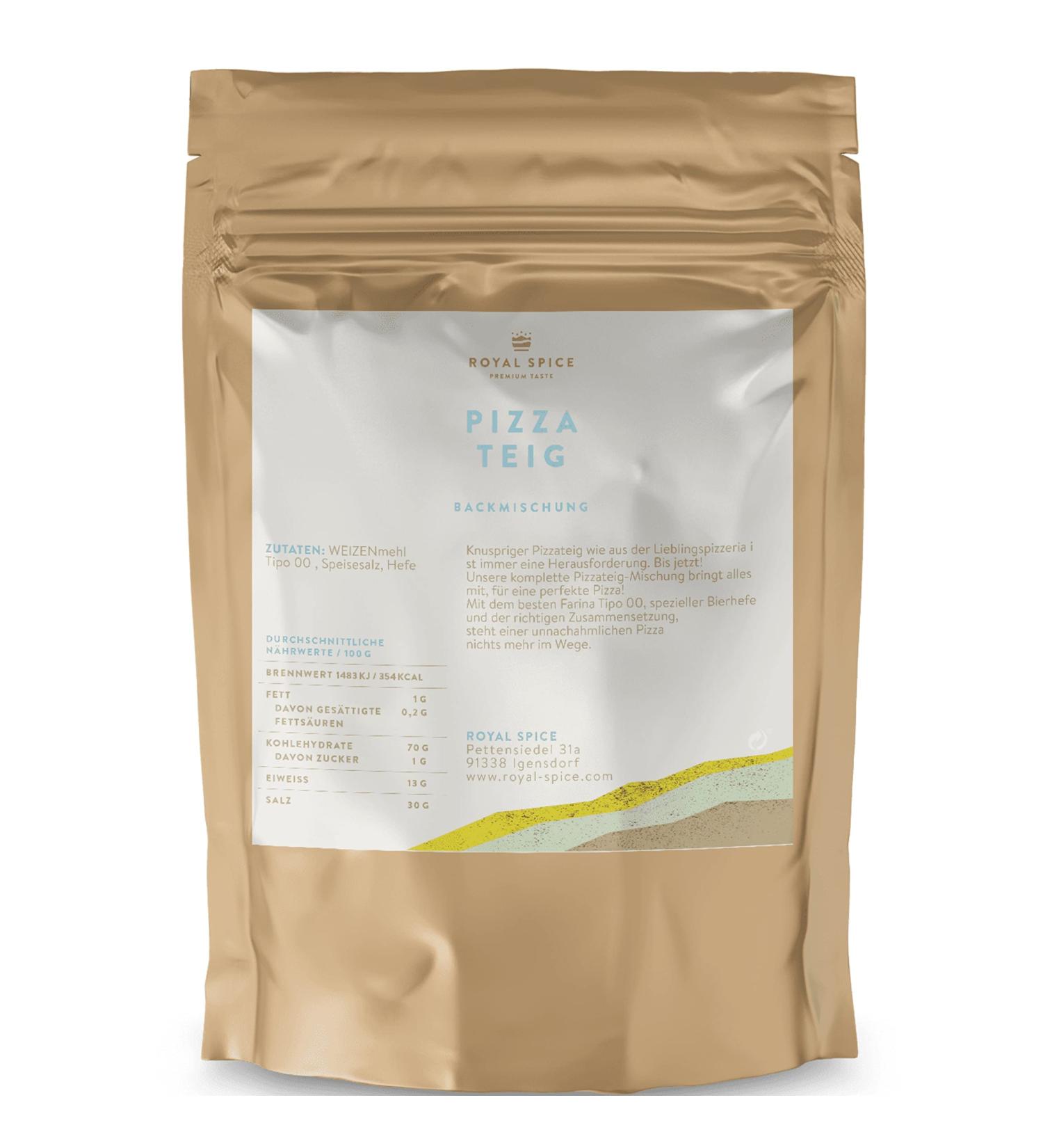 Royal Spice Pizza Dough Baking Mix 1kg - Authentic Crispy Pizza Dough Recipe with Tipo 00 Flour & Beer Yeast | Perfect for Pizzeria-Style Pizza - Buy Internationally! - Buy Online on GoSupps.com