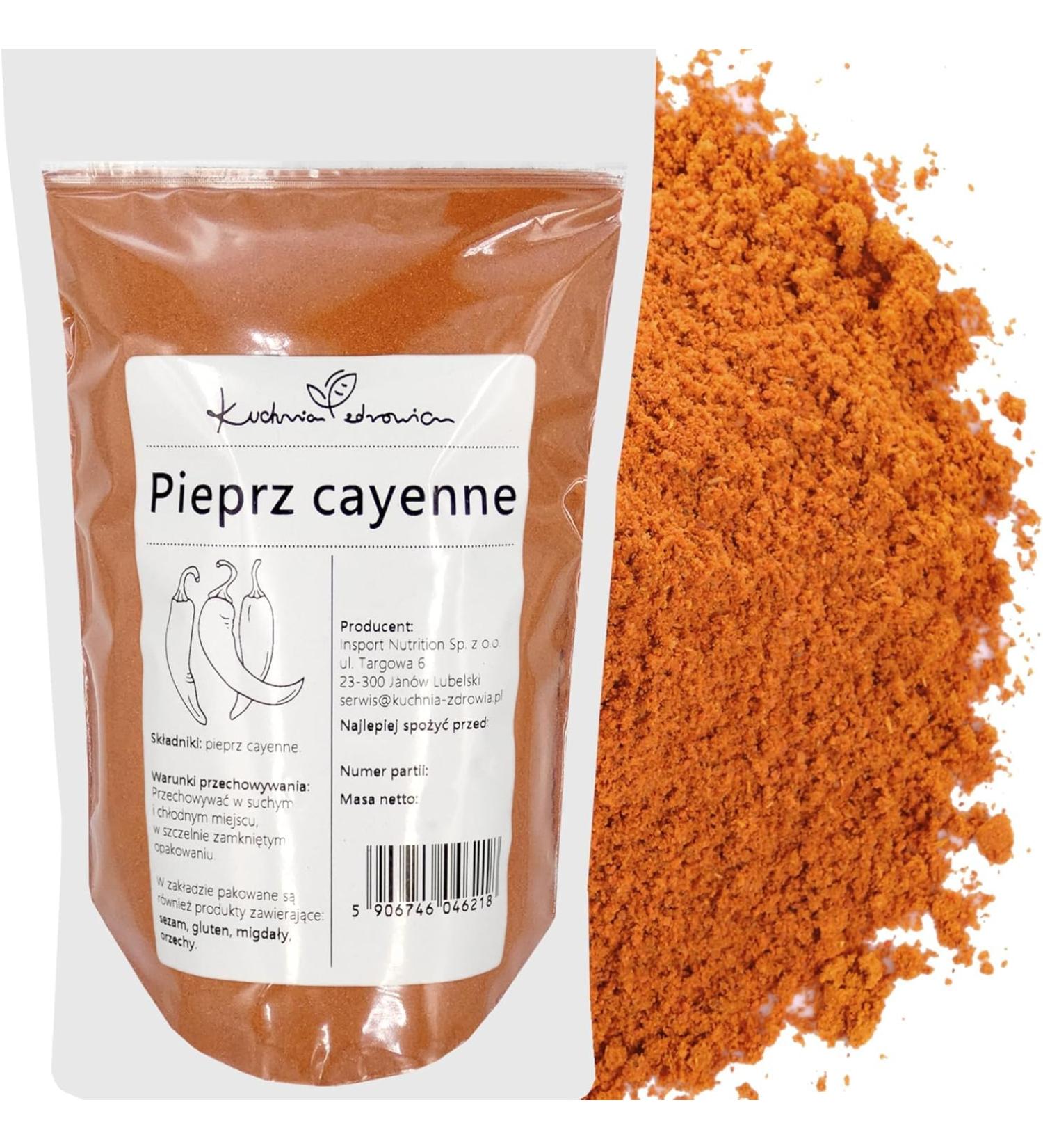 Kuchnia Zdrowia - Ground Cayenne Pepper - Natural - Cayenne Pepper - Leak-Proof Zipper Packaging - 200g Powder - Buy Online on GoSupps.com
